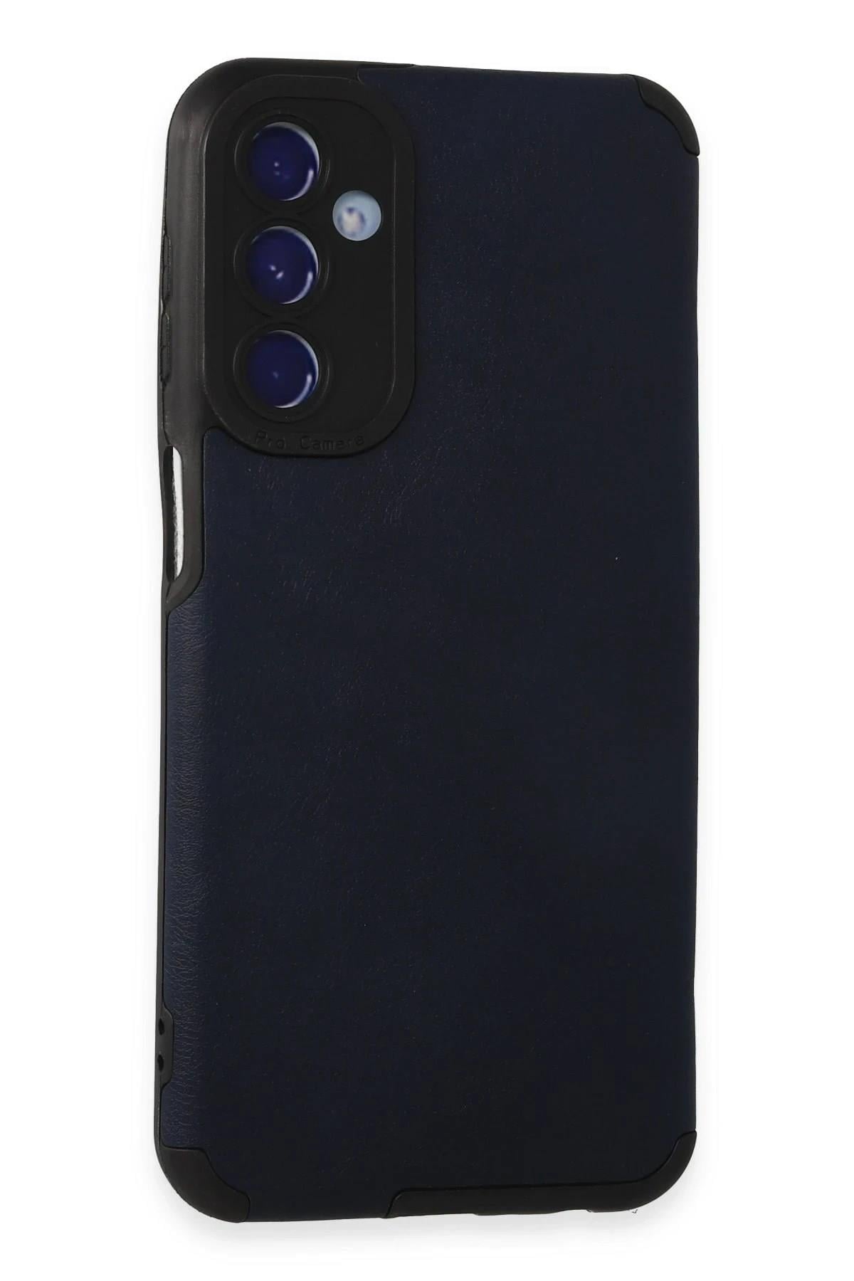 Mey İthalat®  Samsung Galaxy M34 5G Kılıf Loop Deri Silikon - Lacivert