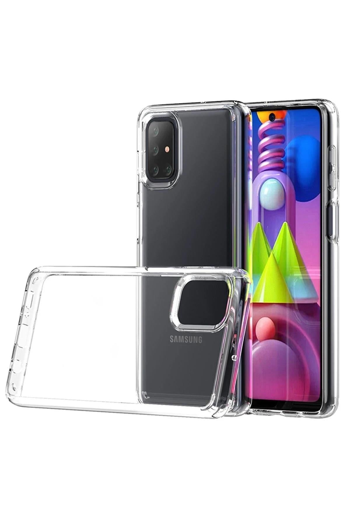 Mey İthalat®  Samsung Galaxy M51 Kılıf Lüx Şeffaf Silikon