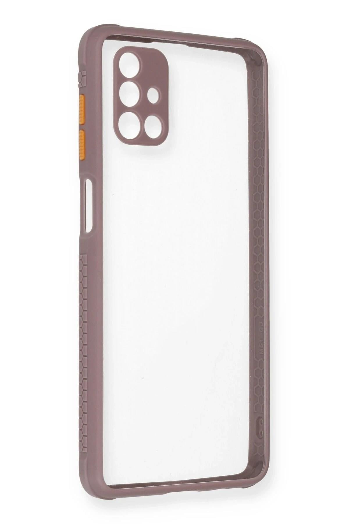 Mey İthalat®  Samsung Galaxy M51 Kılıf Miami Şeffaf Silikon - Açık Mor