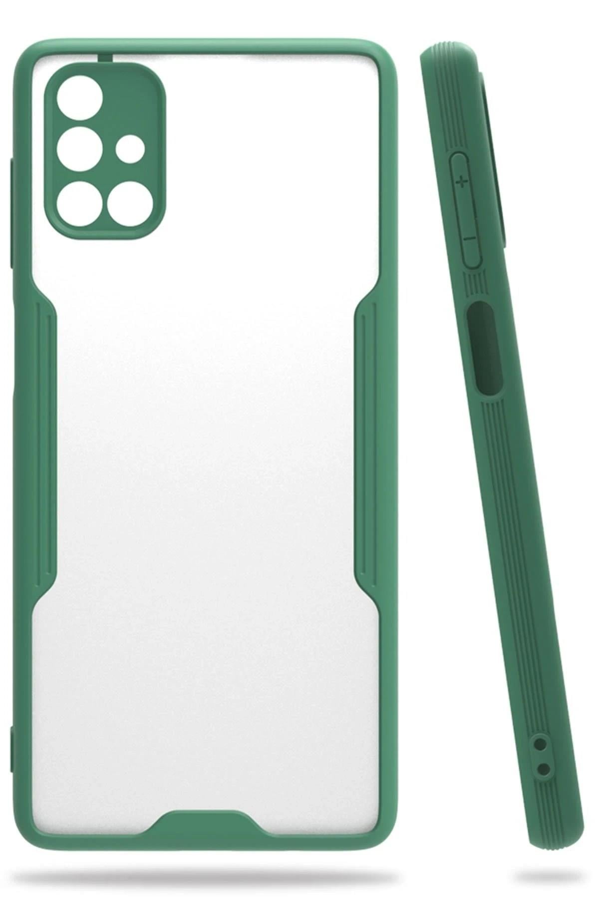 Mey İthalat®  Samsung Galaxy M51 Kılıf Platin Silikon - Yeşil