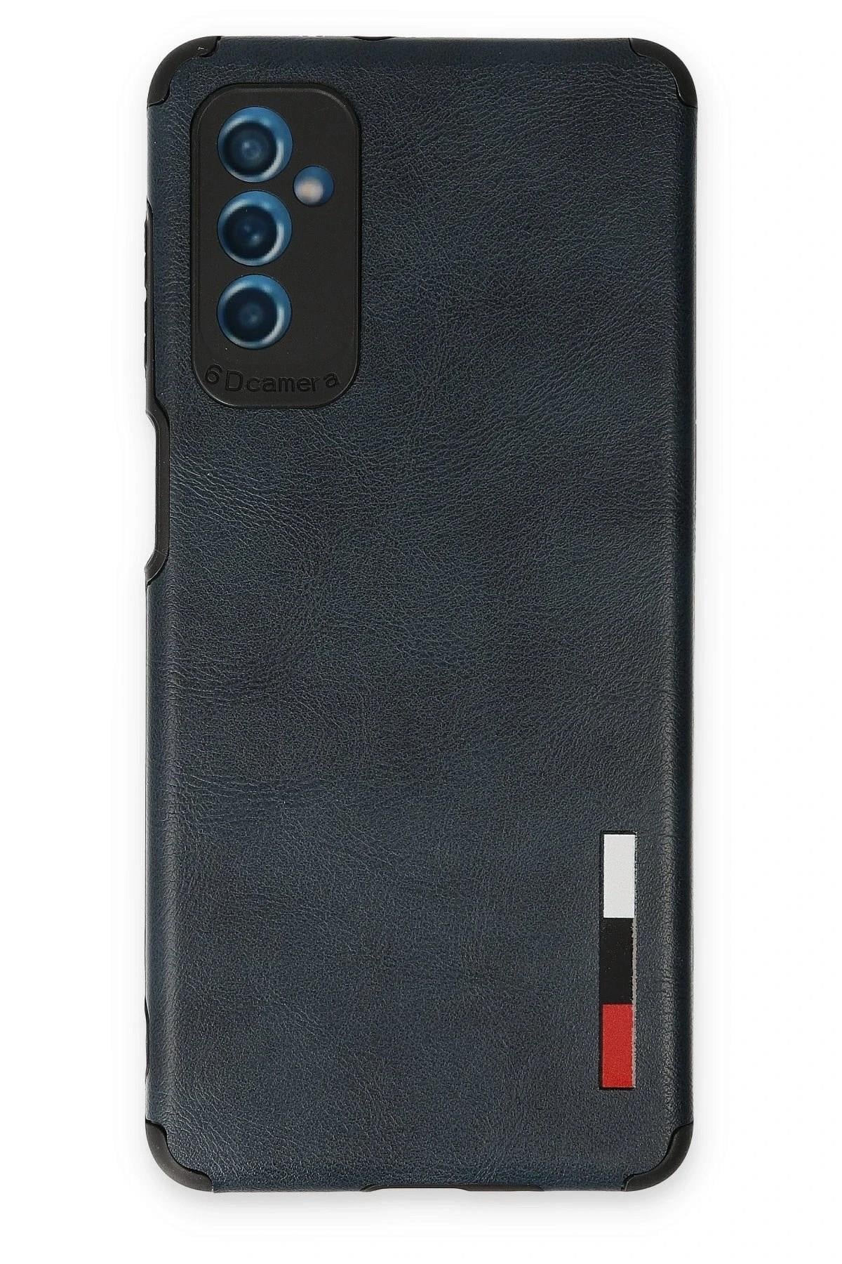 Mey İthalat®  Samsung Galaxy M52 5G Kılıf Loop Deri Silikon - Lacivert