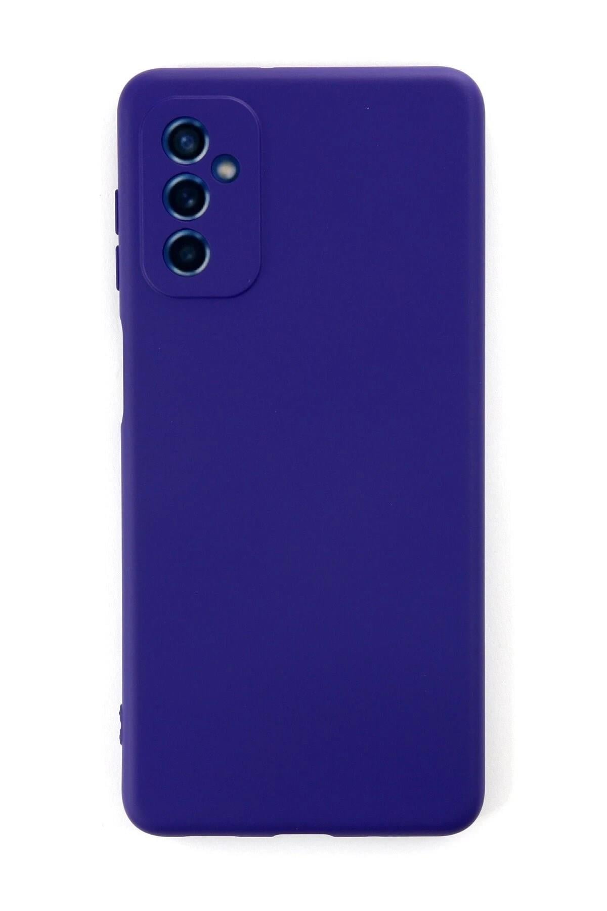 Mey İthalat®  Samsung Galaxy M52 5G Kılıf Nano içi Kadife Silikon - Mor