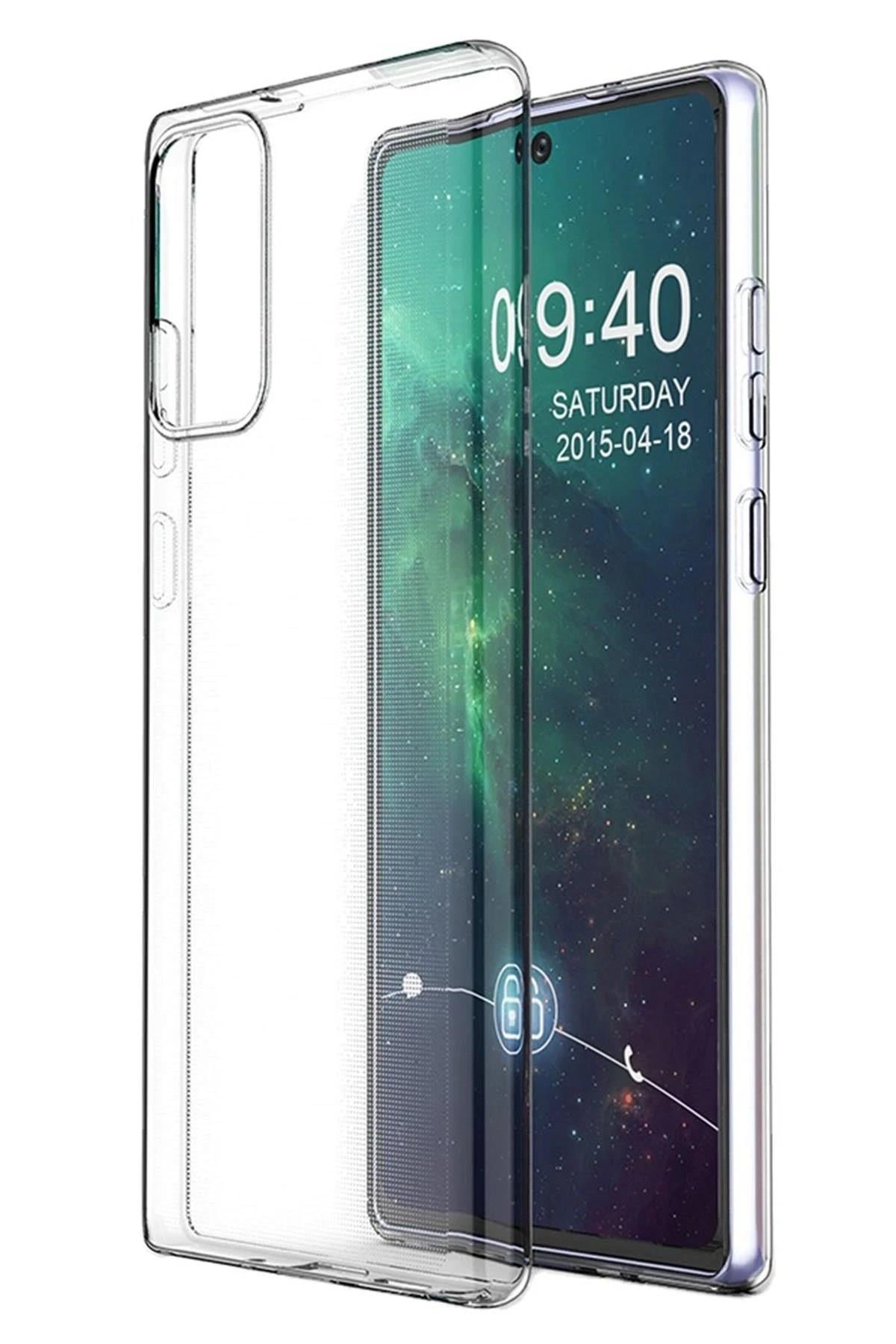 Mey İthalat®  Samsung Galaxy Note 20 Kılıf Lüx Şeffaf Silikon