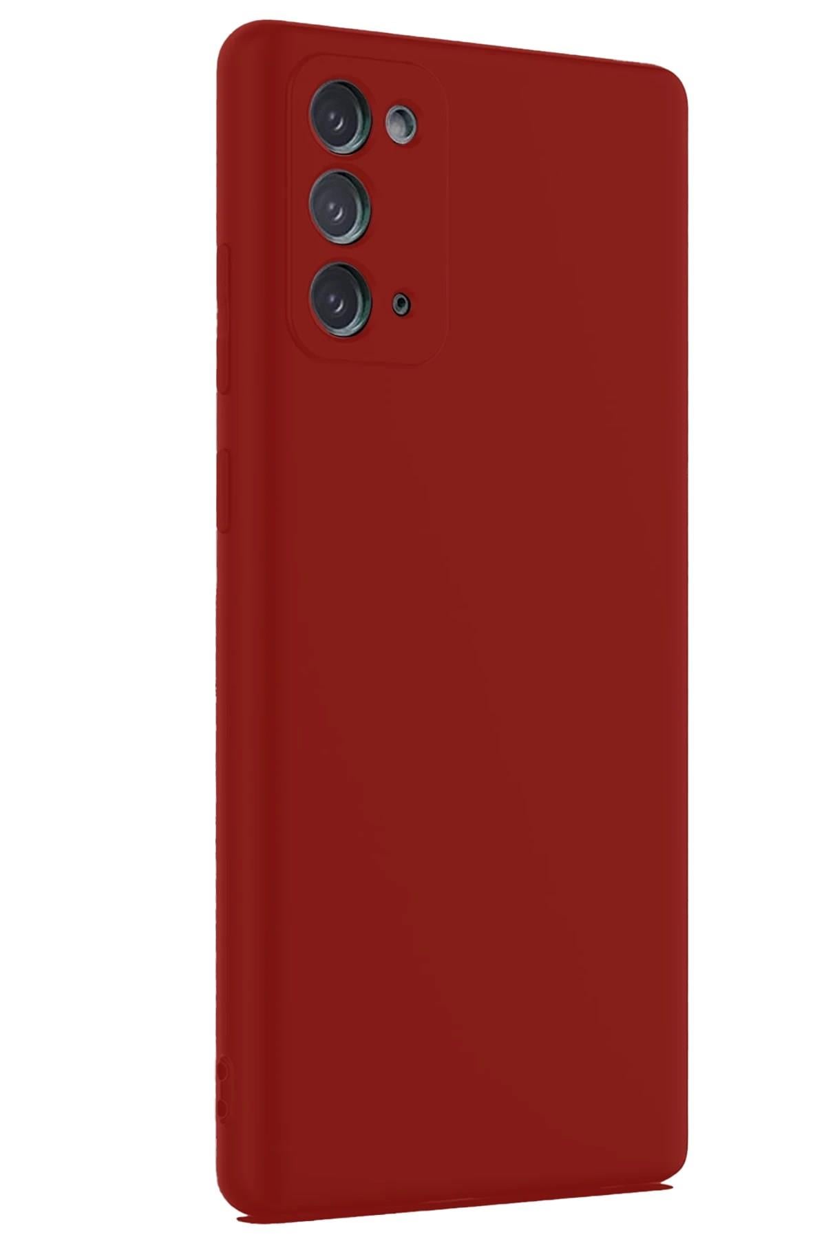 Mey İthalat®  Samsung Galaxy Note 20 Kılıf First Silikon - Bordo