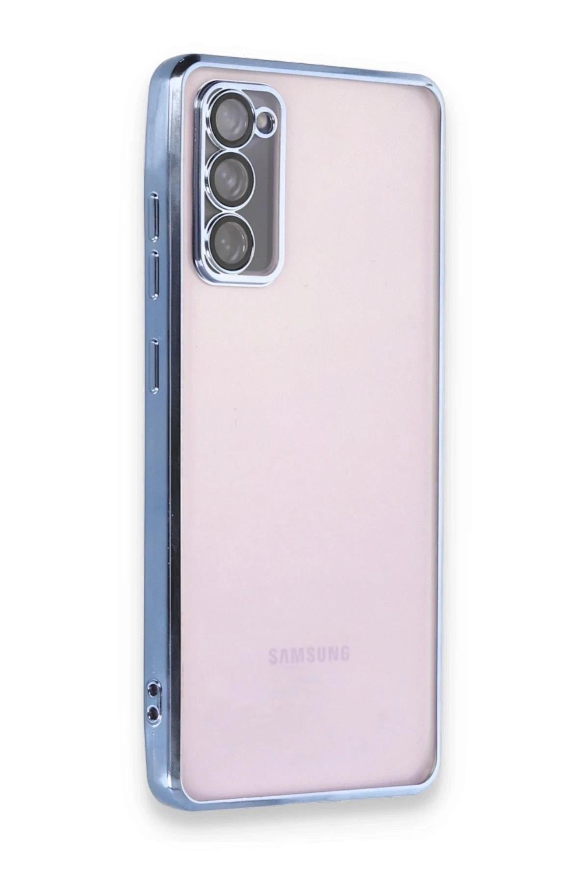 Mey İthalat®  Samsung Galaxy S20 FE Kılıf  Lensli Silikon - Açık Mavi