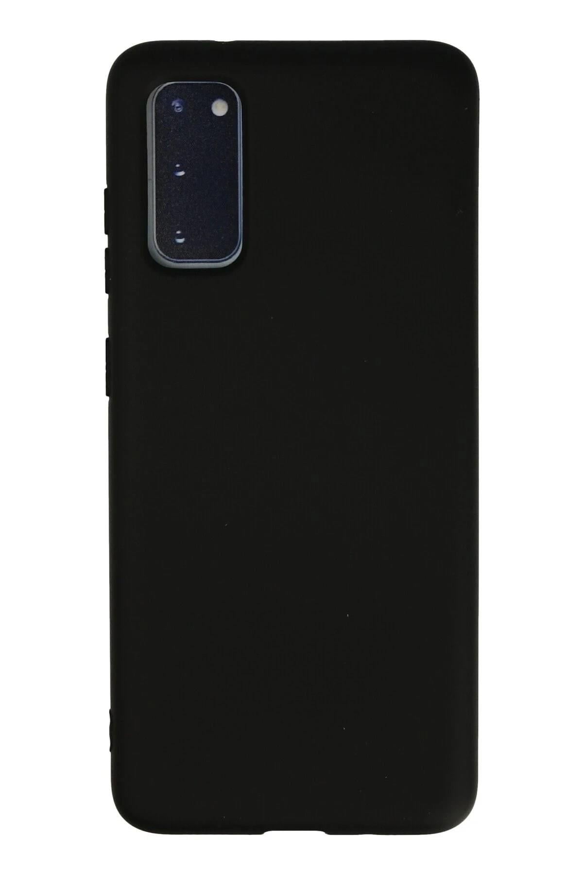 Mey İthalat®  Samsung Galaxy S20 Kılıf Nano içi Kadife Silikon - Siyah
