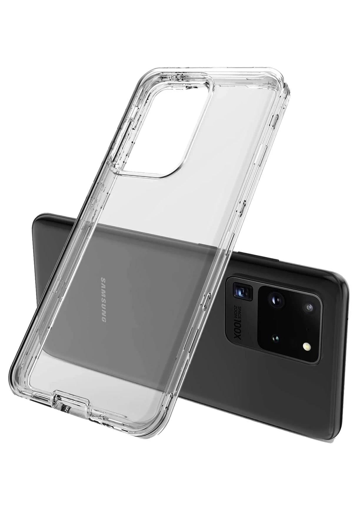 Mey İthalat®  Samsung Galaxy S20 Plus Kılıf Lüx Şeffaf Silikon