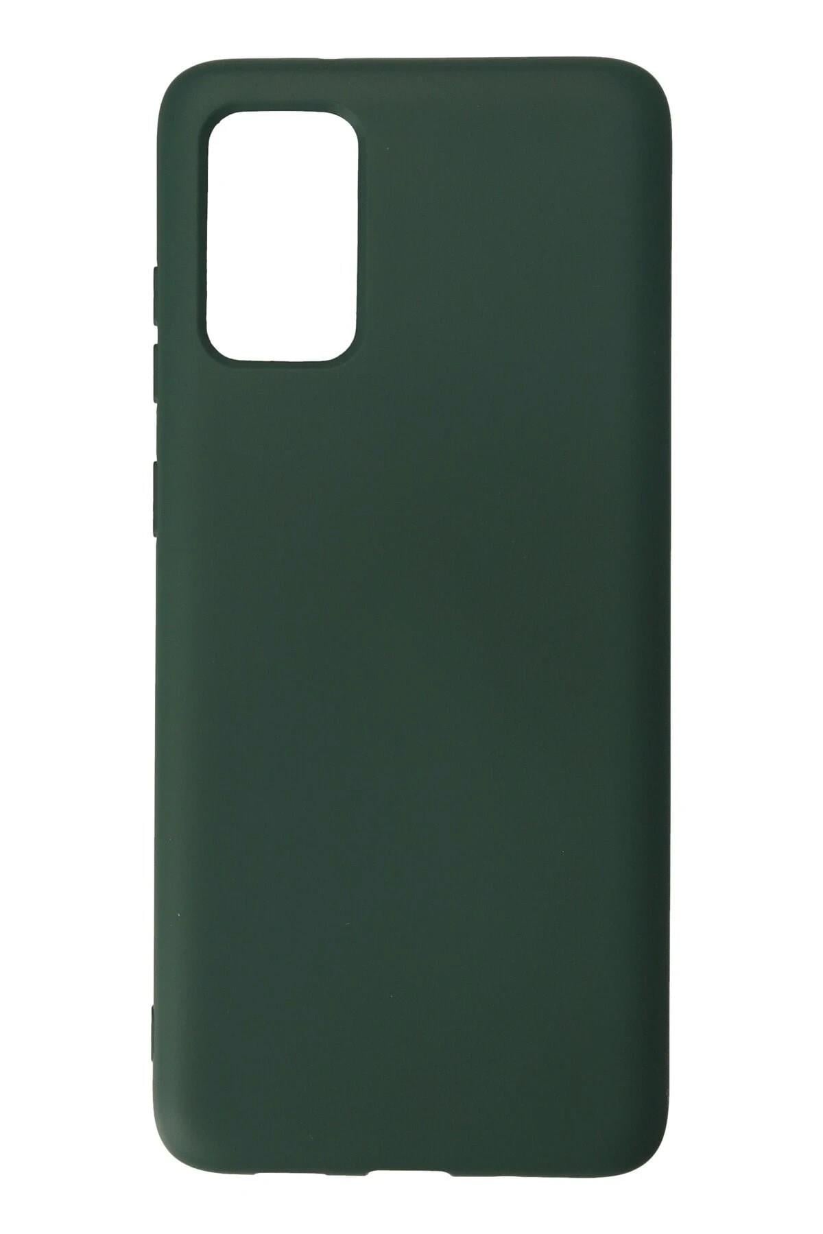 Mey İthalat®  Samsung Galaxy S20 Plus Kılıf Nano içi Kadife Silikon - Koyu Yeşil