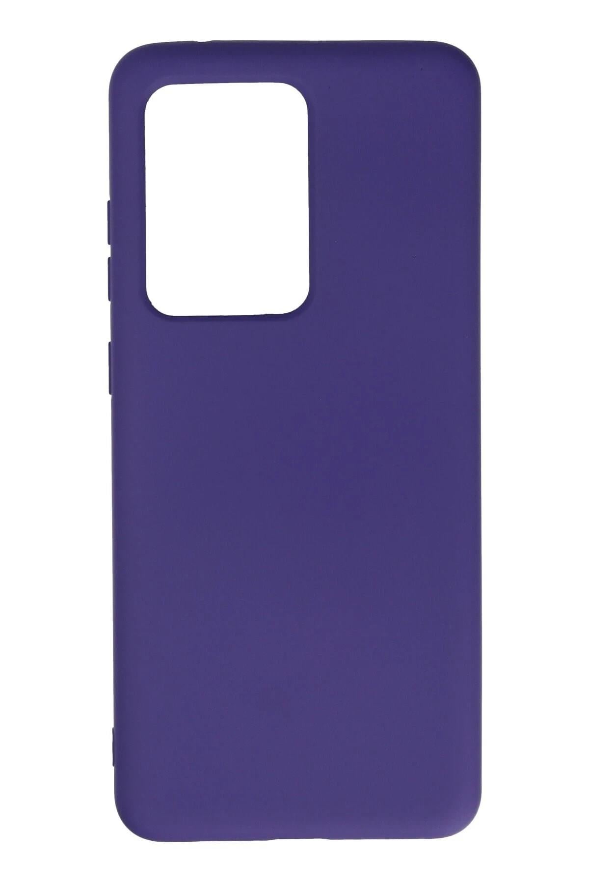 Mey İthalat®  Samsung Galaxy S20 Ultra Kılıf Nano içi Kadife Silikon - Mor