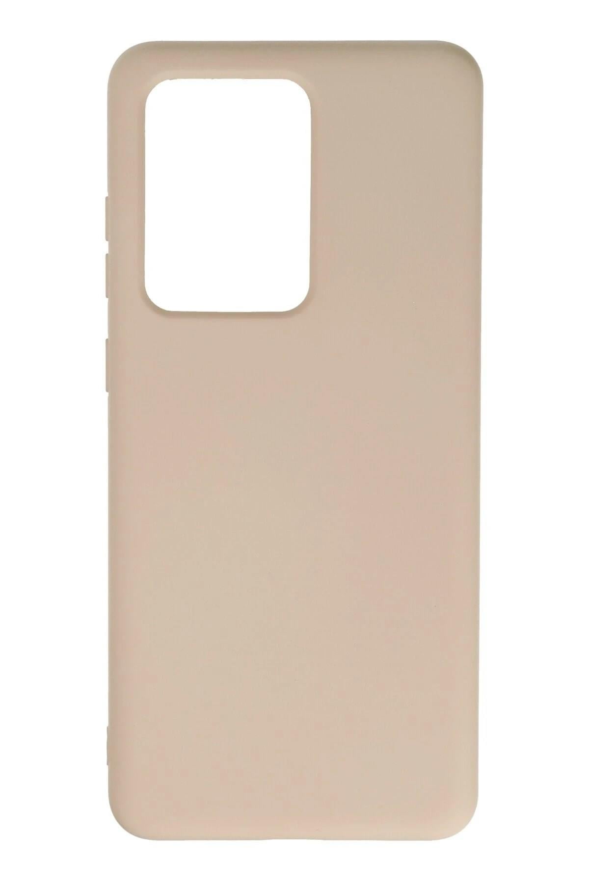 Mey İthalat®  Samsung Galaxy S20 Ultra Kılıf Nano içi Kadife Silikon - Pudra