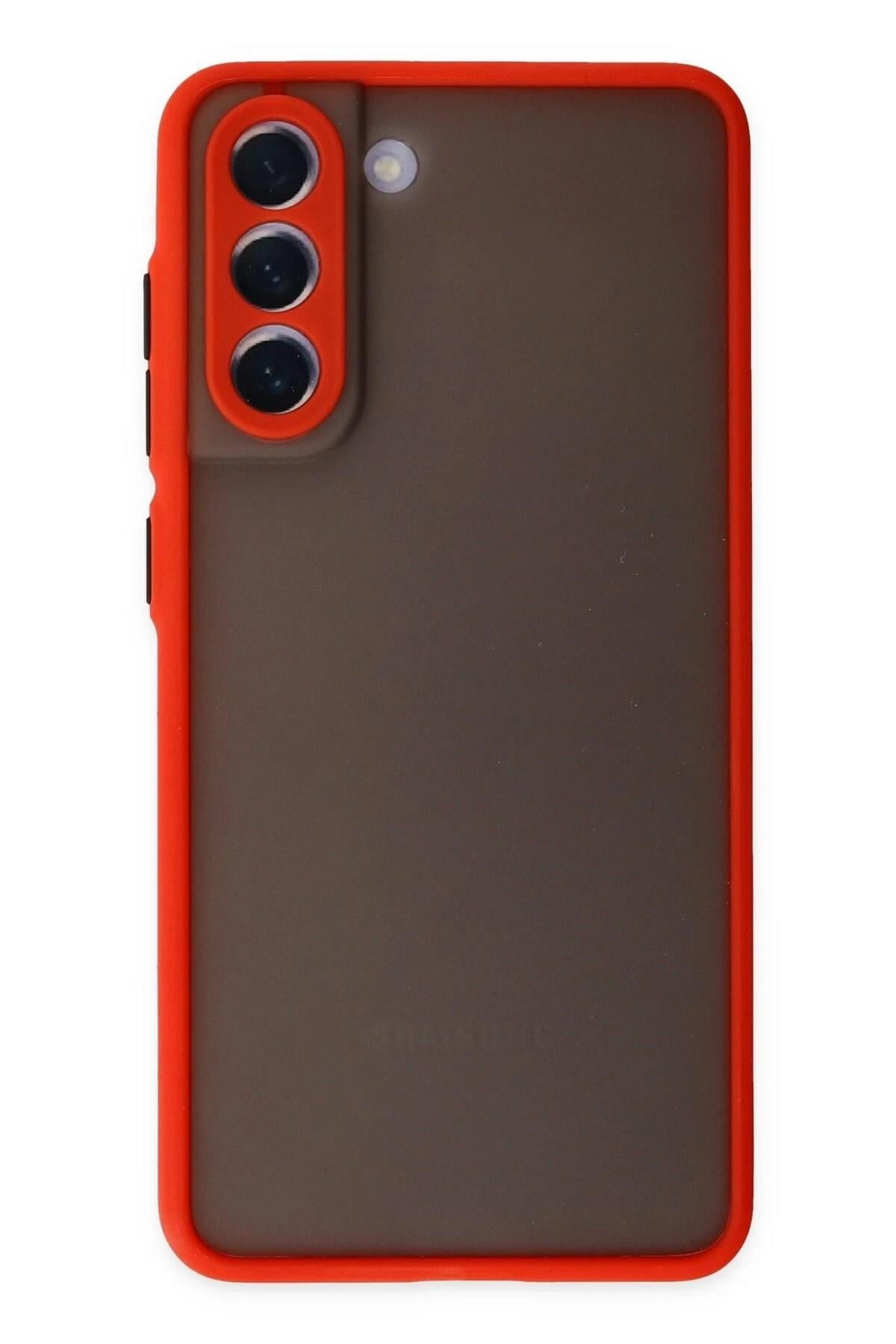 Mey İthalat®  Samsung Galaxy S21 FE Kılıf Montreal Silikon Kapak - Kırmızı