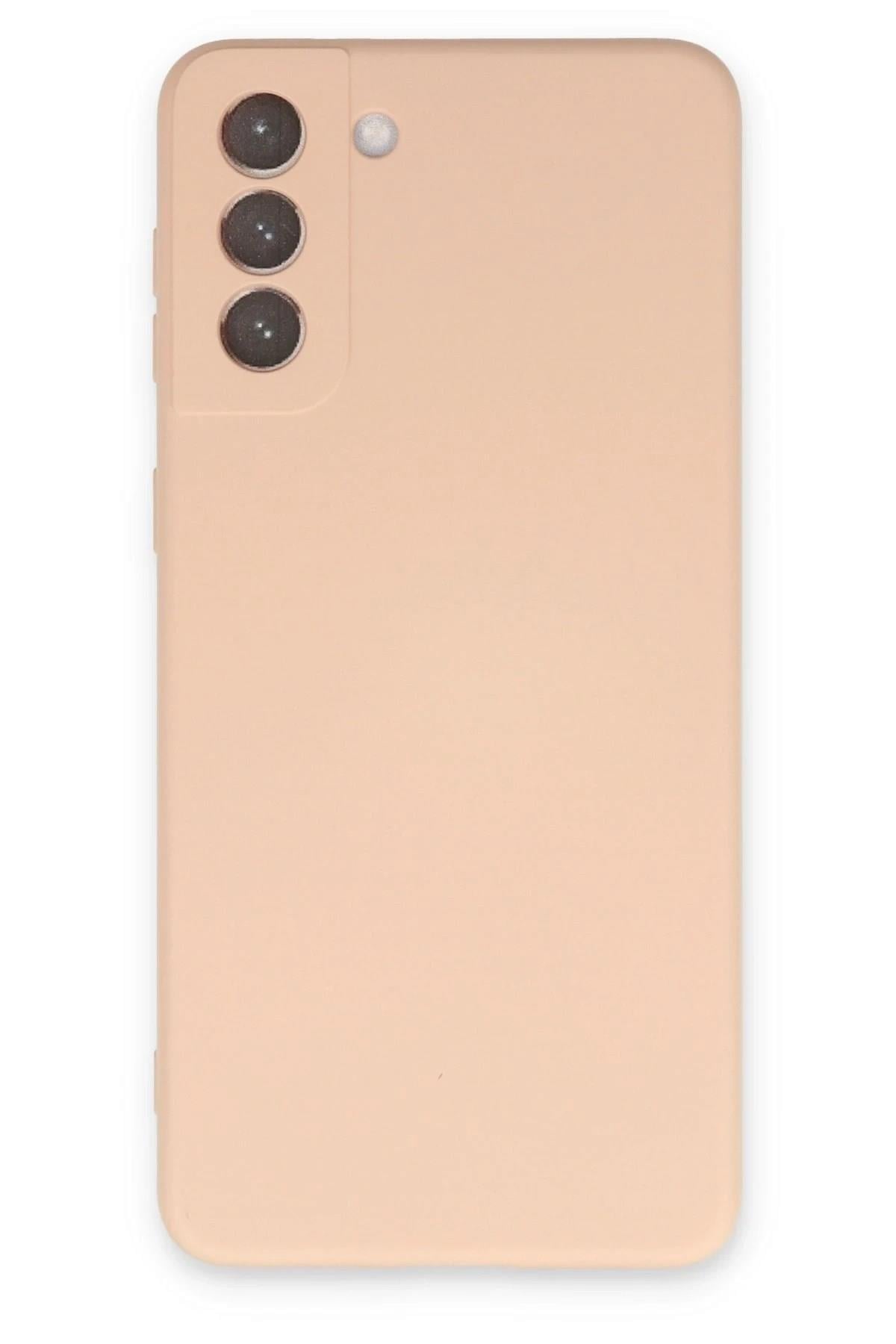 Mey İthalat®  Samsung Galaxy S21 Plus Kılıf Nano içi Kadife Silikon - Pudra