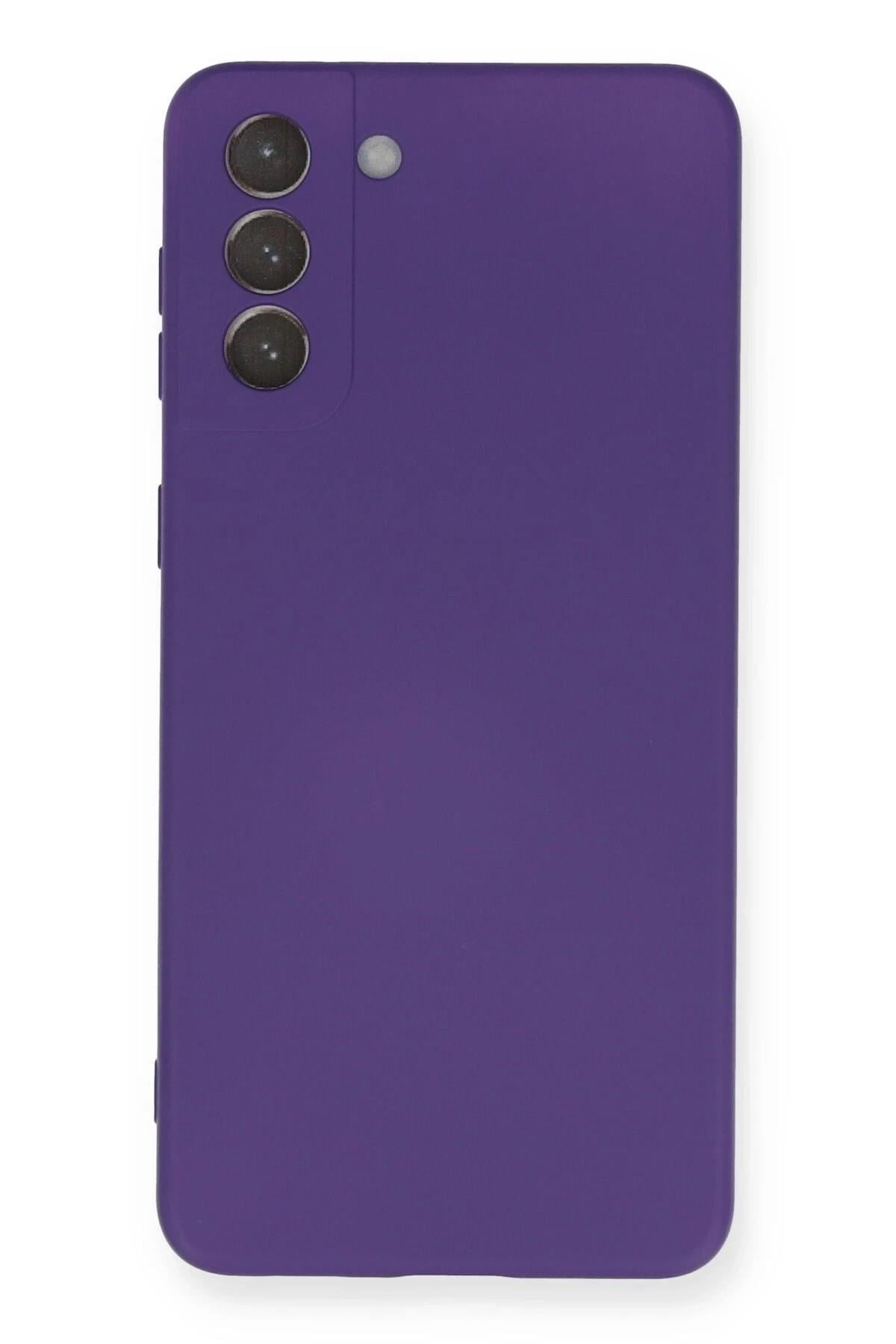 Mey İthalat®  Samsung Galaxy S21 Plus Kılıf Nano içi Kadife Silikon - Mor