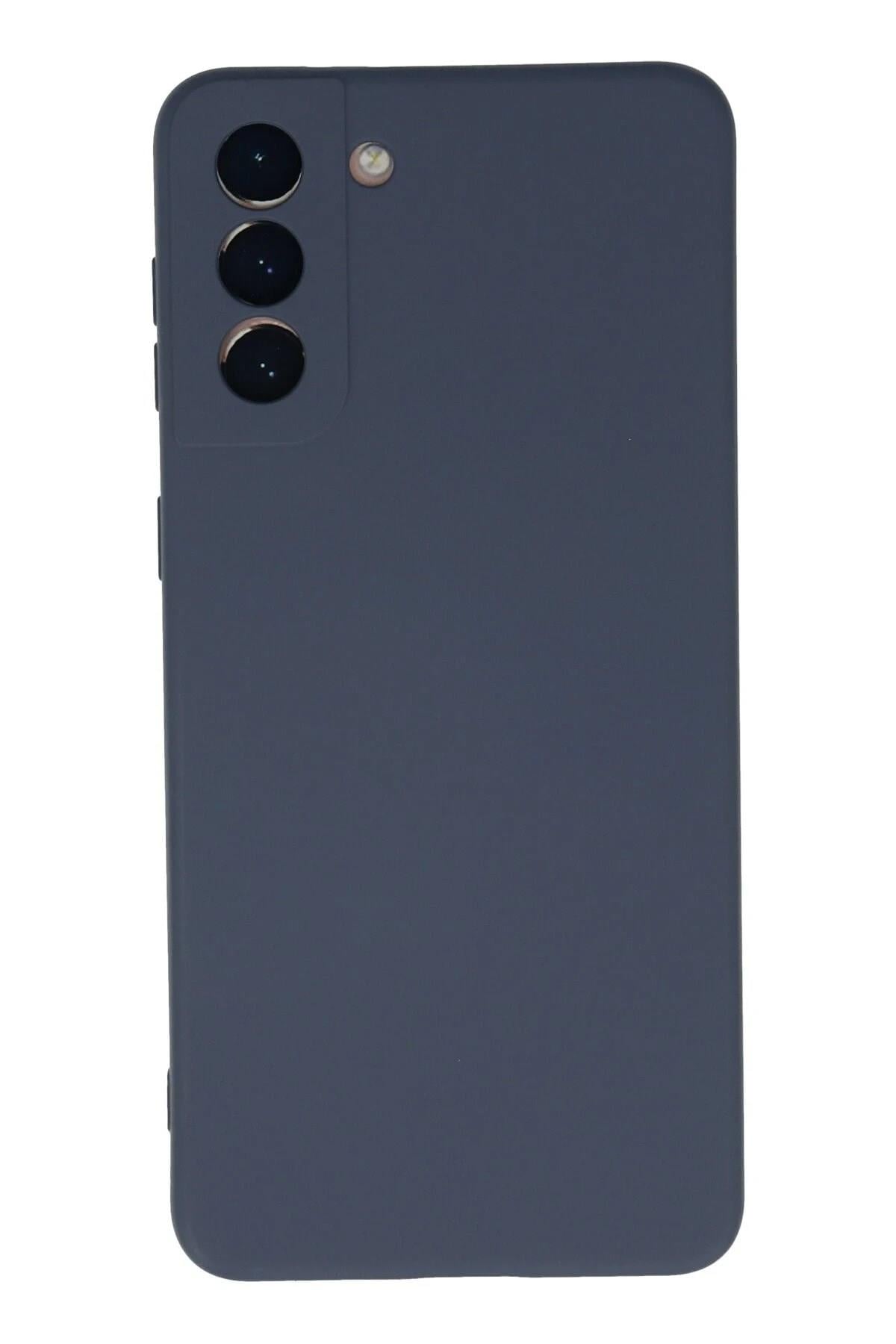 Mey İthalat®  Samsung Galaxy S21 Plus Kılıf Nano içi Kadife Silikon - Gri