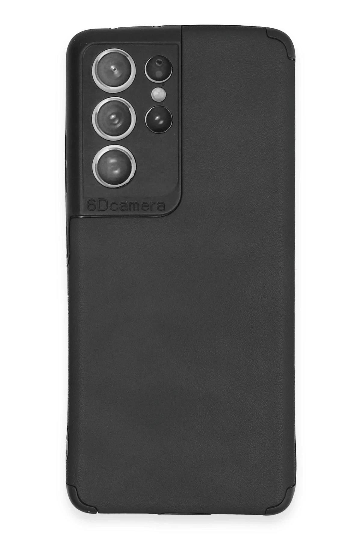 Mey İthalat®  Samsung Galaxy S21 Ultra Kılıf Loop Deri Silikon - Siyah