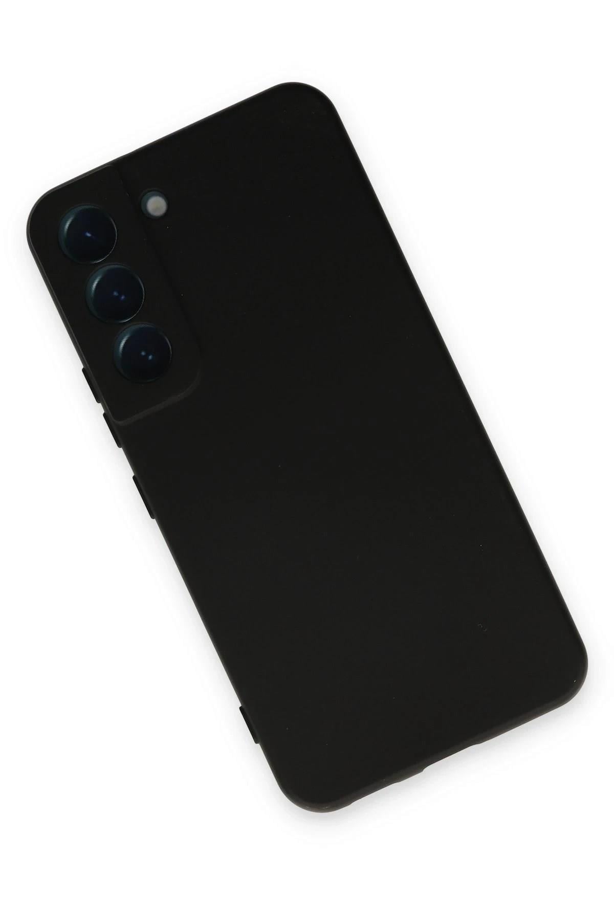 Mey İthalat®  Samsung Galaxy S22 Kılıf Nano içi Kadife Silikon - Siyah