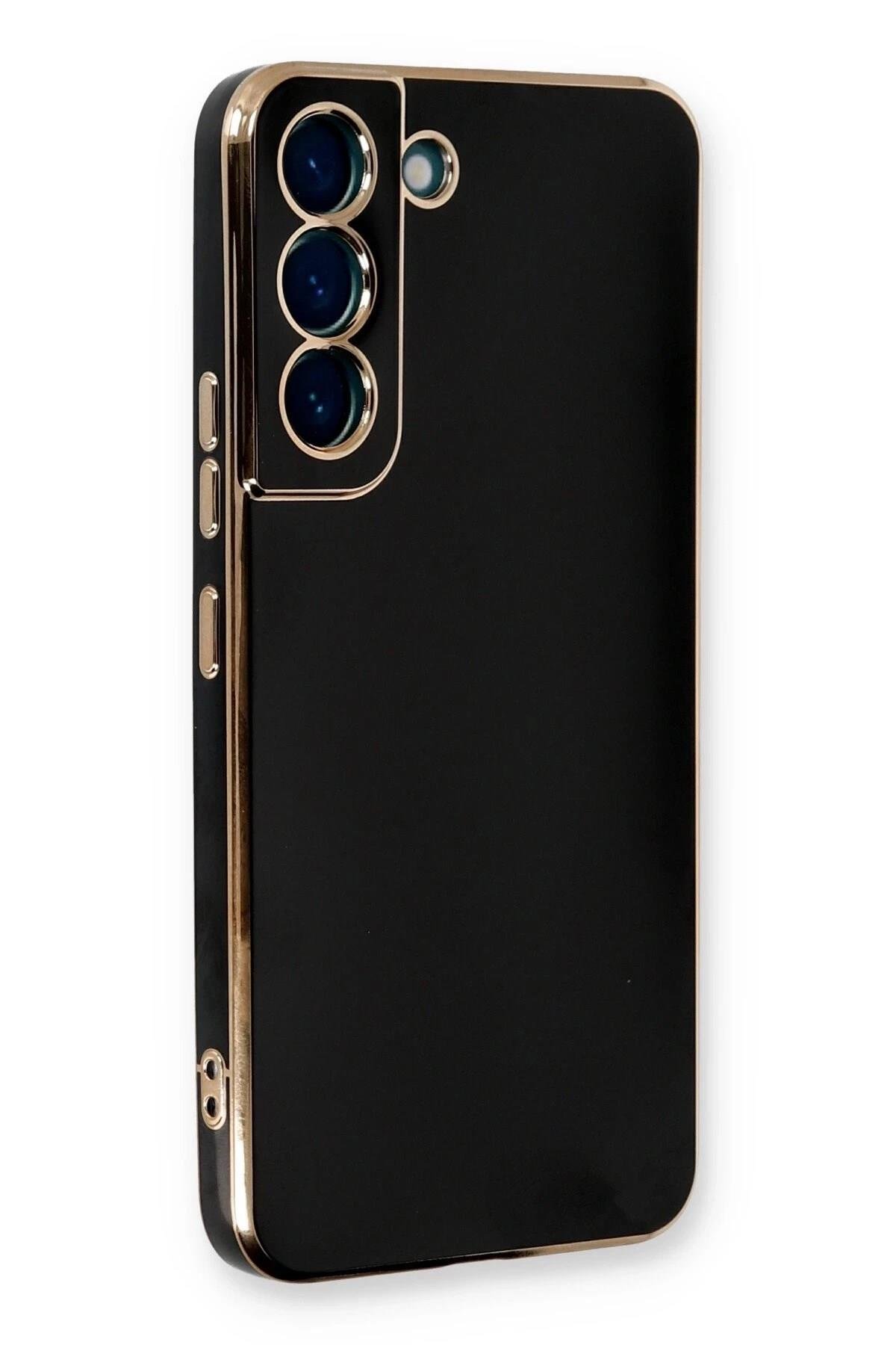 Mey İthalat®  Samsung Galaxy S22 Plus Kılıf Volet Silikon - Siyah