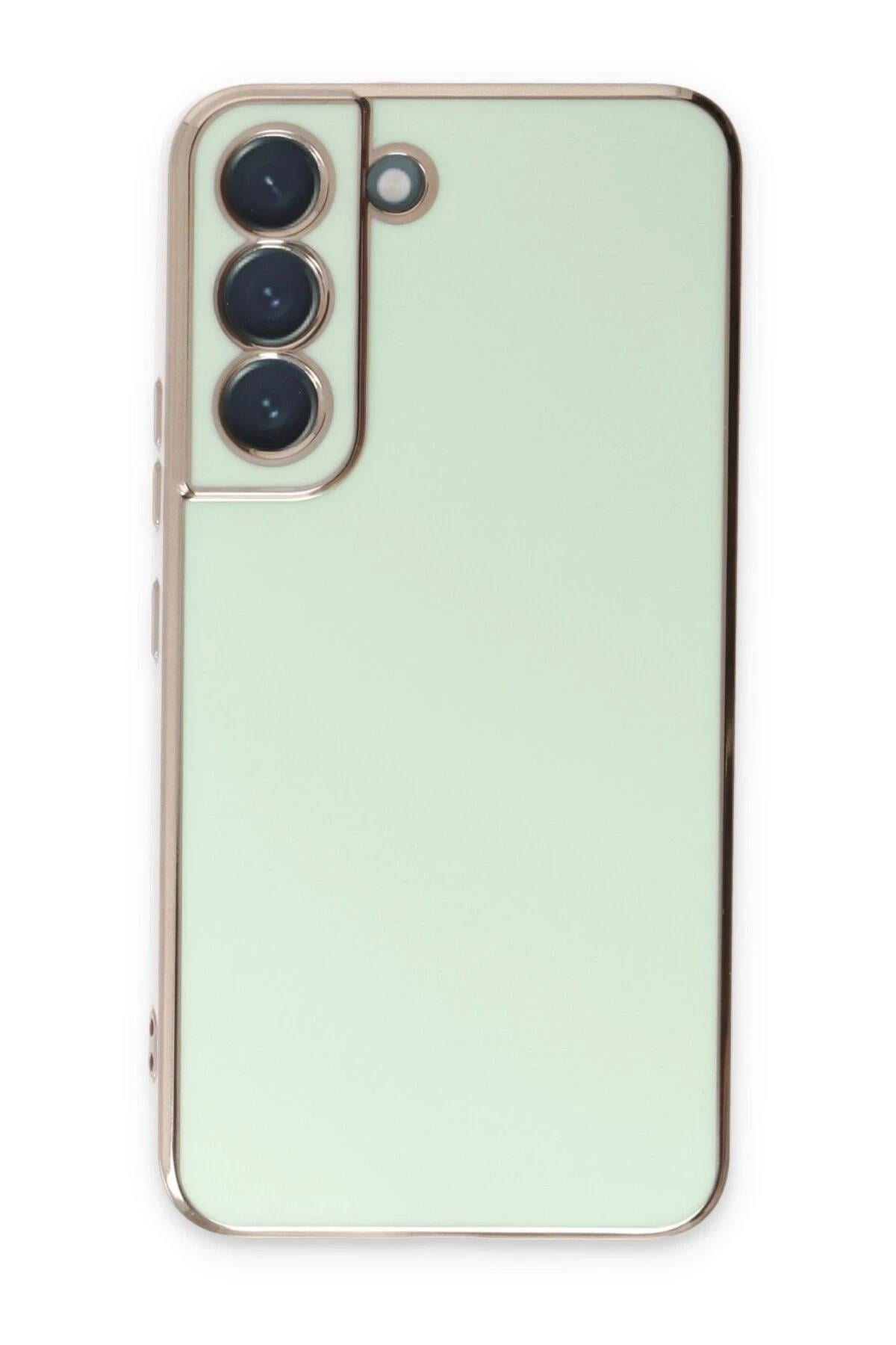 Mey İthalat®  Samsung Galaxy S22 Plus Kılıf Volet Silikon - Açık Yeşil