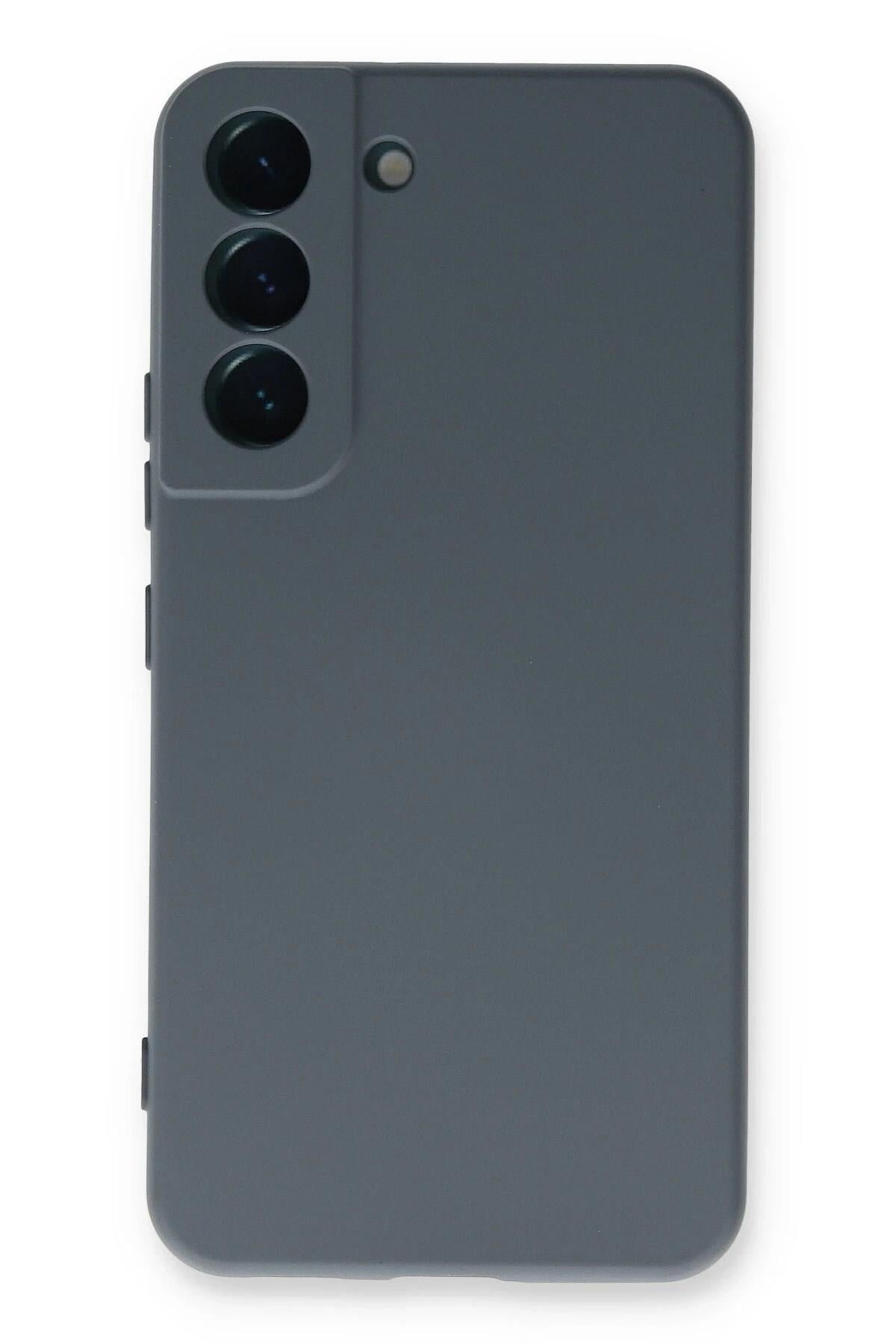 Mey İthalat®  Samsung Galaxy S22 Plus Kılıf Nano içi Kadife Silikon - Gri
