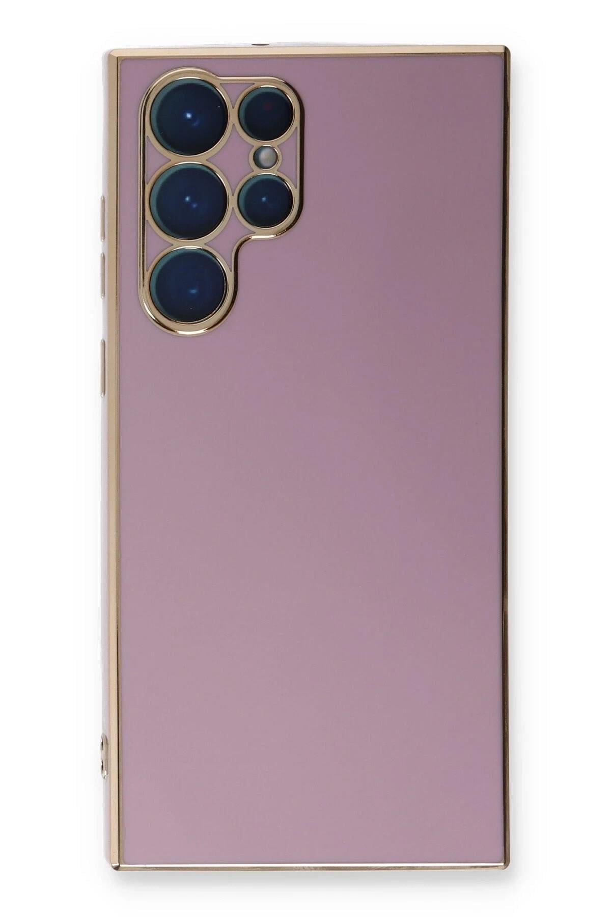 Mey İthalat®  Samsung Galaxy S22 Ultra Kılıf Volet Silikon - Mor