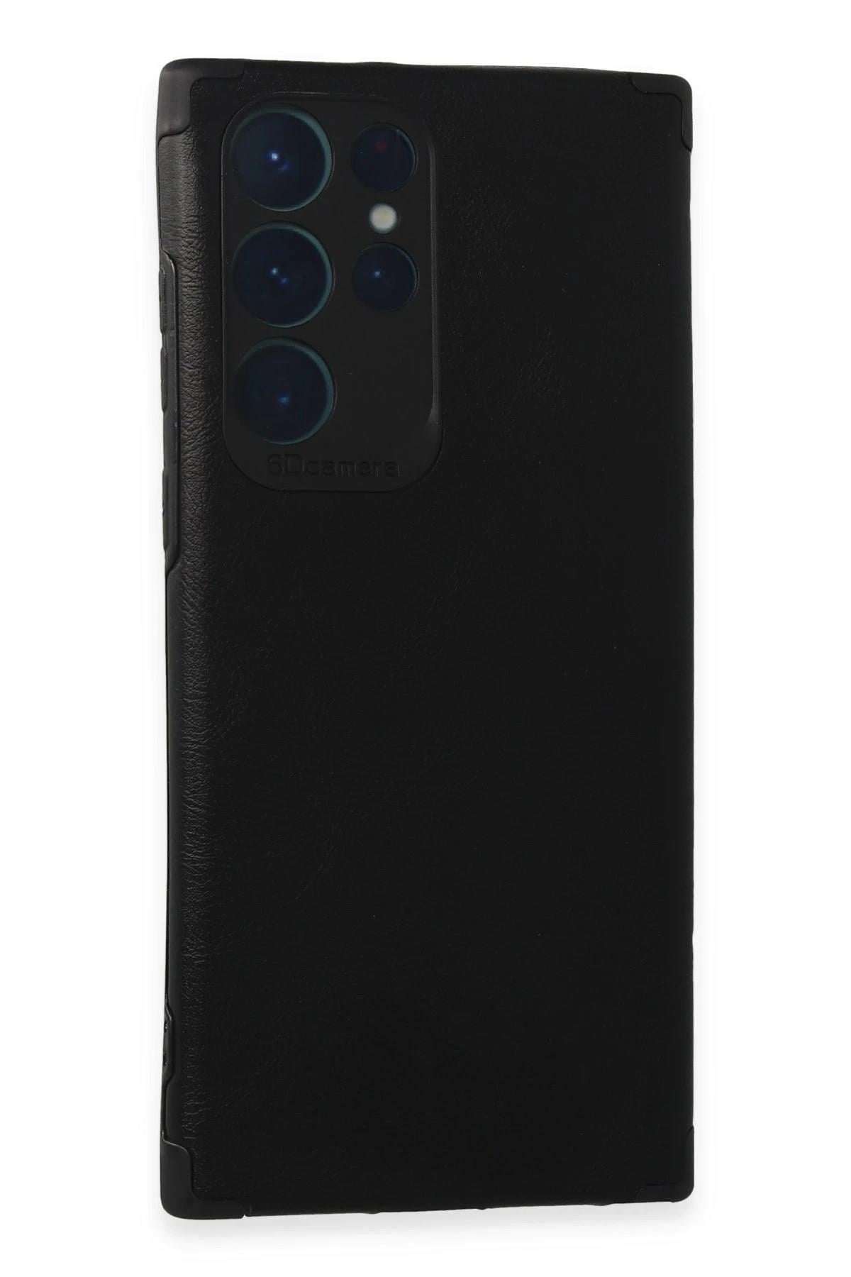 Mey İthalat®  Samsung Galaxy S22 Ultra Kılıf Loop Deri Silikon - Siyah