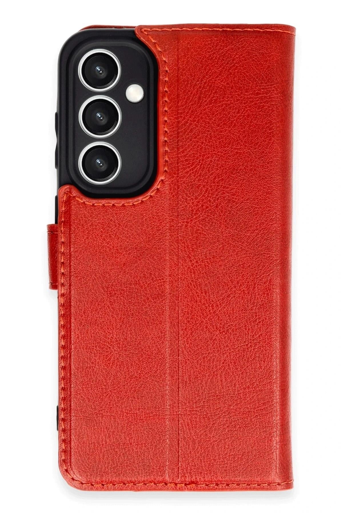 Mey İthalat®  Samsung Galaxy S23 FE Kılıf Trend S Plus Kapaklı Kılıf - Kırmızı