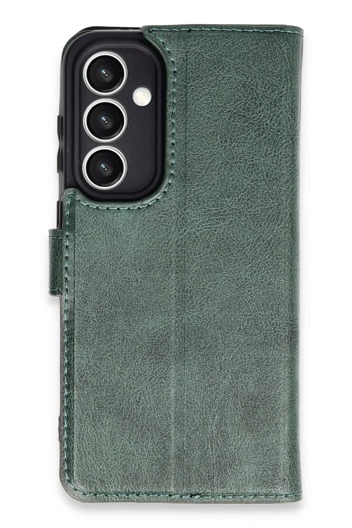 Mey İthalat®  Samsung Galaxy S23 FE Kılıf Trend S Plus Kapaklı Kılıf - Yeşil