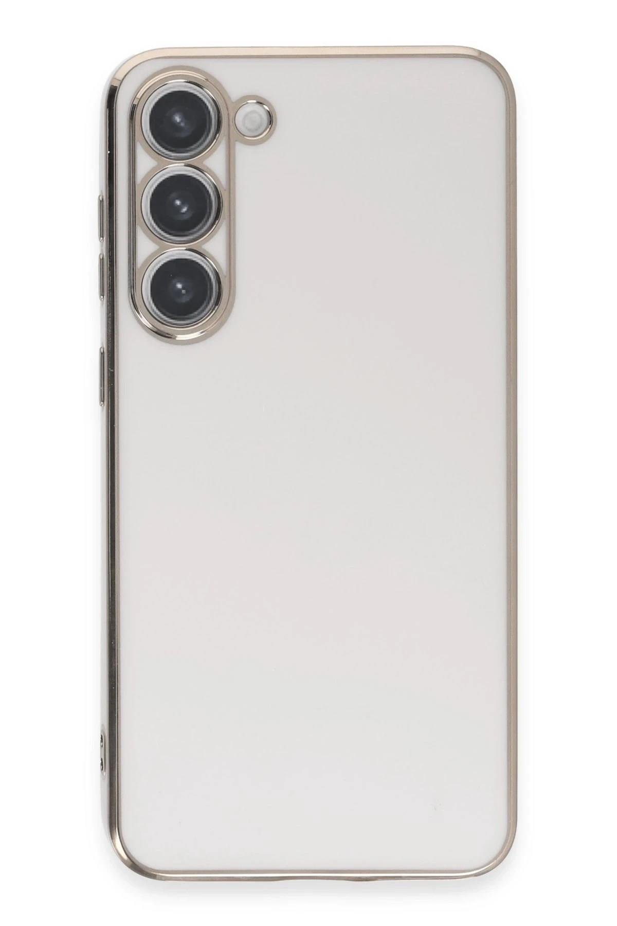 Mey İthalat®  Samsung Galaxy S23 Kılıf Volet Silikon - Beyaz