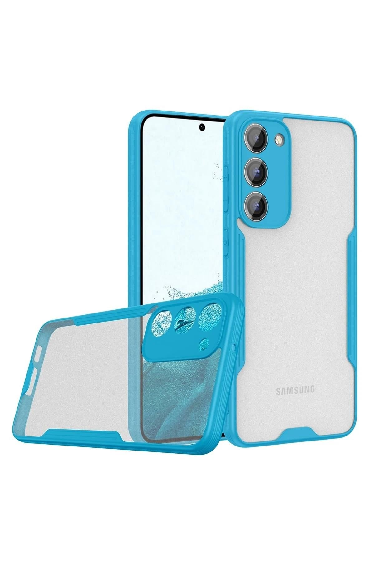 Mey İthalat®  Samsung Galaxy S23 Plus Kılıf Platin Silikon - Mavi