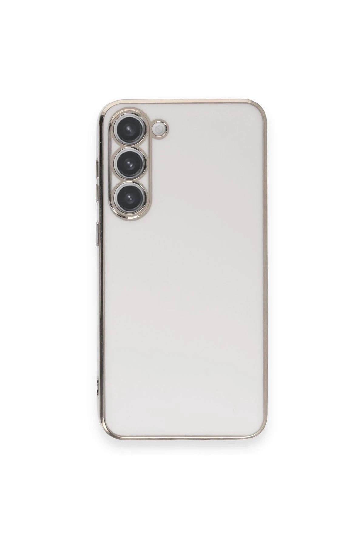 Mey İthalat®  Samsung Galaxy S23 Plus Kılıf Volet Silikon - Beyaz