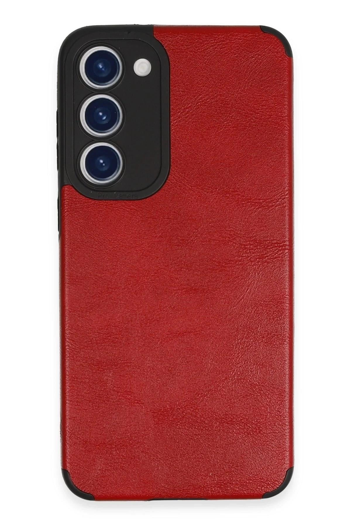 Mey İthalat®  Samsung Galaxy S23 Plus Kılıf Loop Deri Silikon - Kırmızı