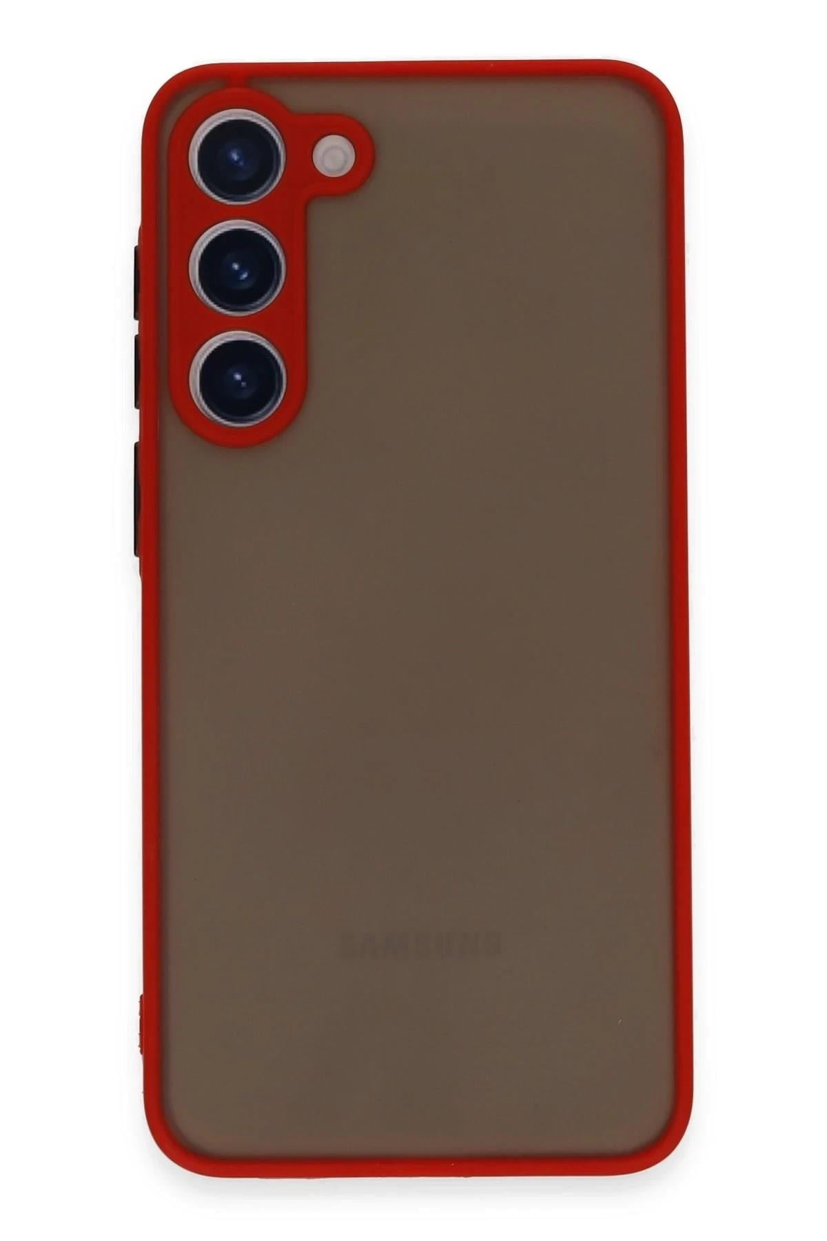Mey İthalat®  Samsung Galaxy S23 Plus Kılıf Montreal Silikon Kapak - Kırmızı