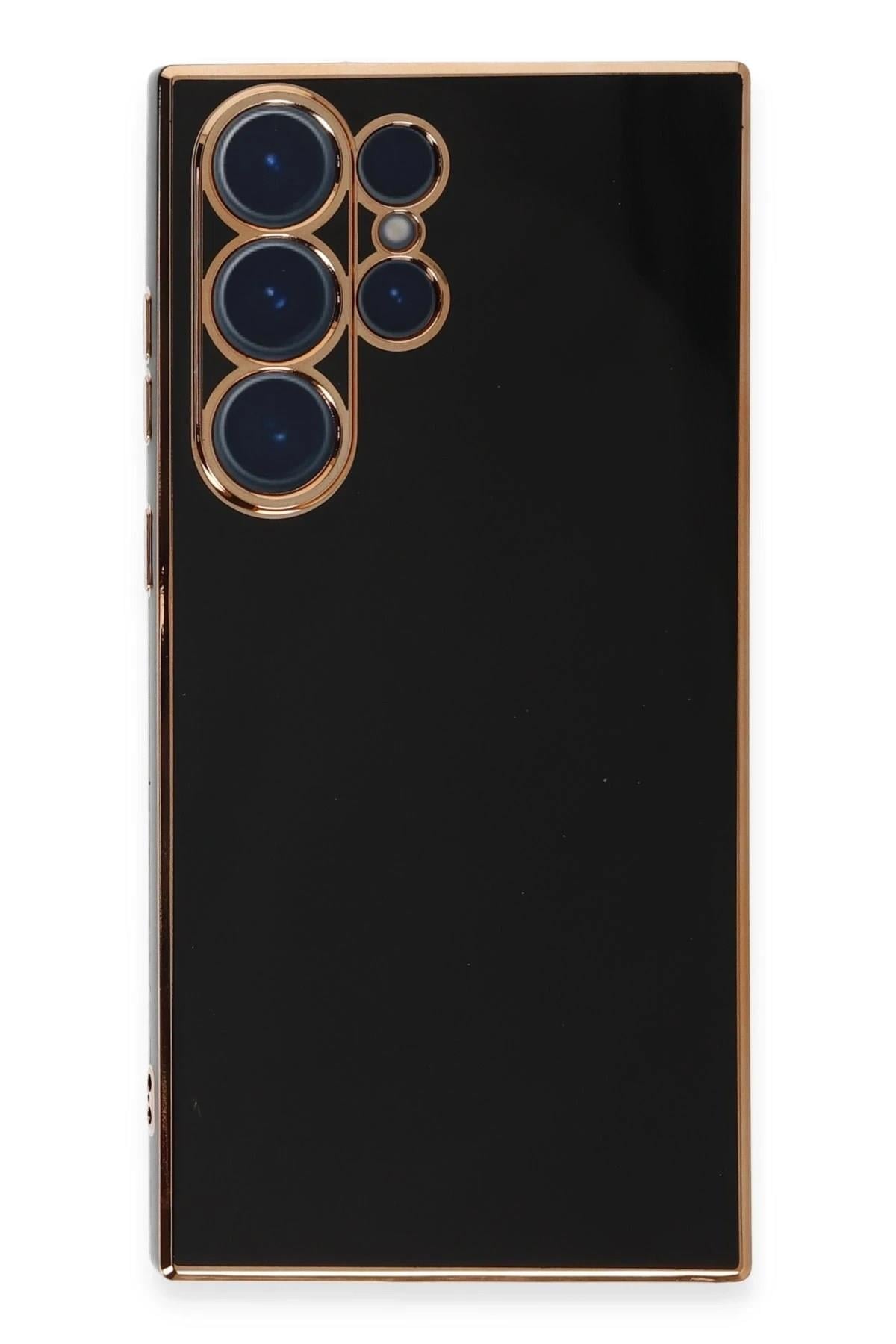 Mey İthalat®  Samsung Galaxy S23 Ultra Kılıf Volet Silikon - Siyah