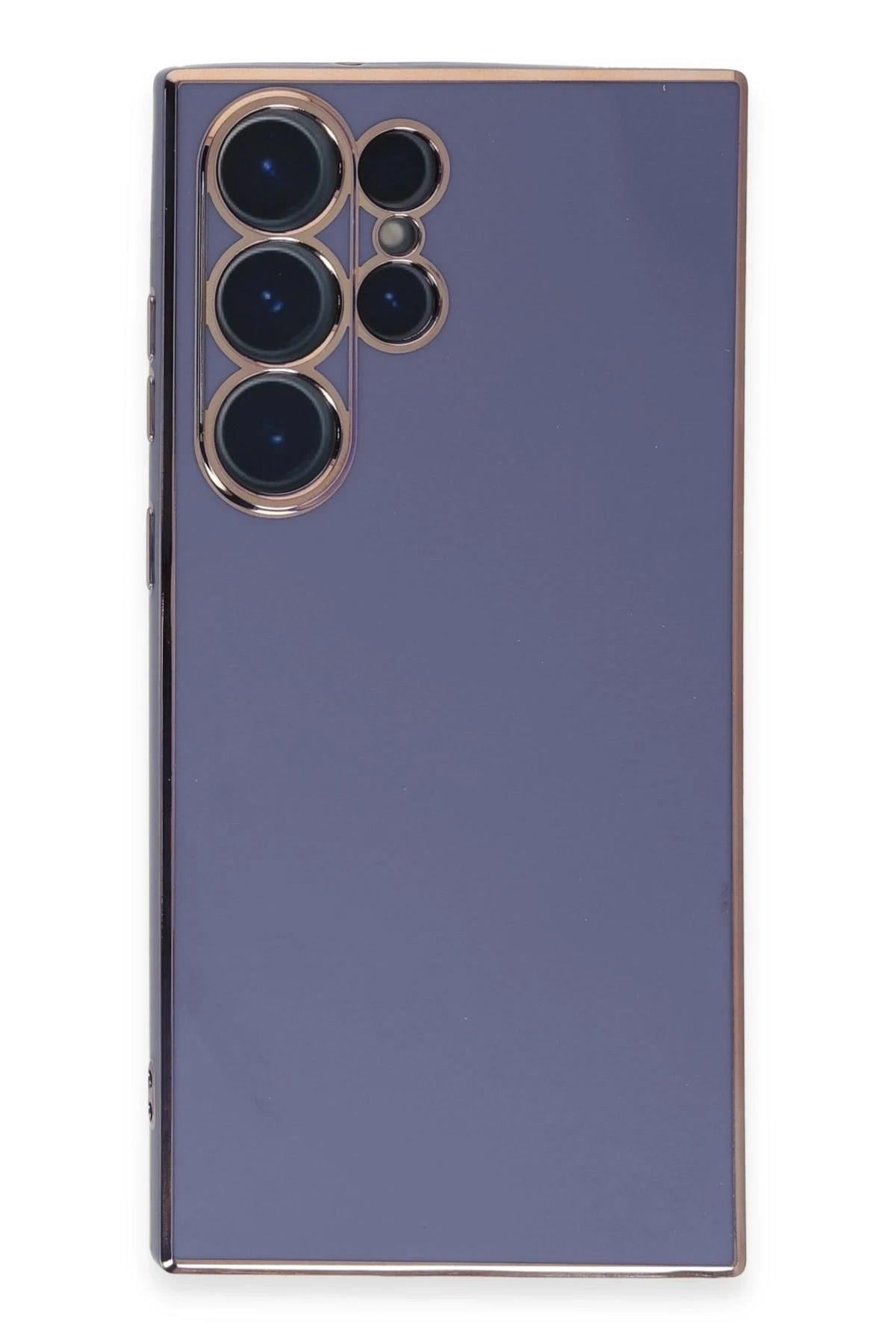 Mey İthalat®  Samsung Galaxy S23 Ultra Kılıf Volet Silikon - Mavi