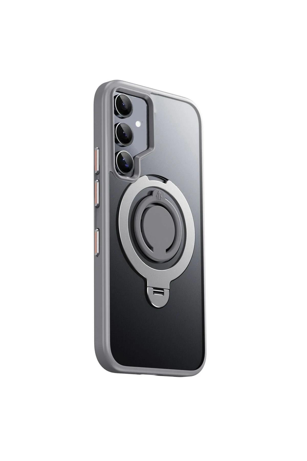 Mey İthalat®  Samsung Galaxy S24 Avatar 360 Dönen Magsafe Kapak - Titan Gri
