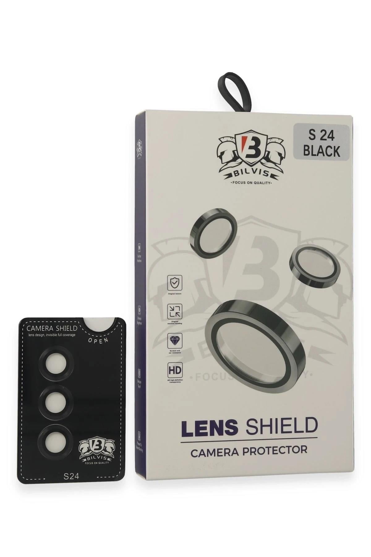 Mey İthalat®  Samsung Galaxy S24 Bilvis Titan Kamera Lens - Siyah