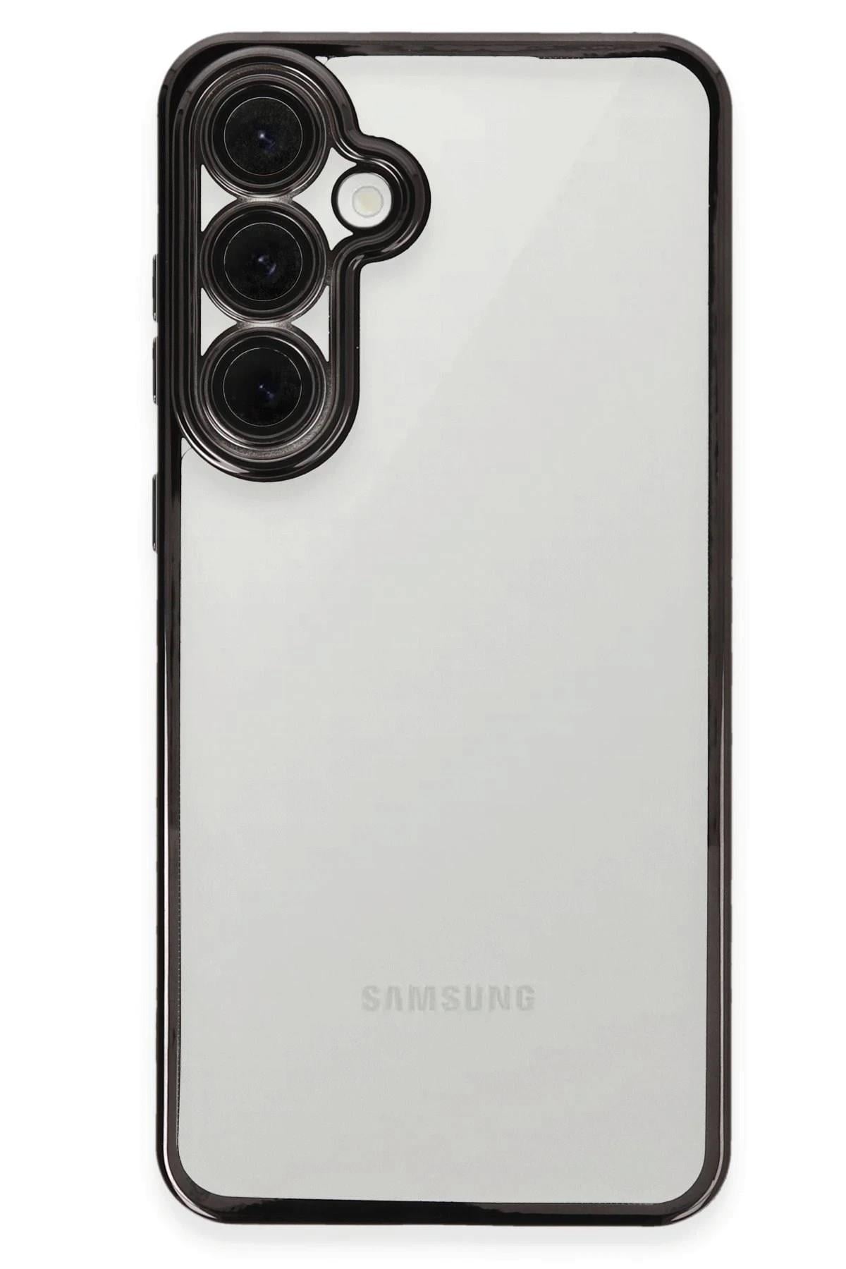 Mey İthalat®  Samsung Galaxy S24 FE Kılıf  Lensli Silikon - Siyah
