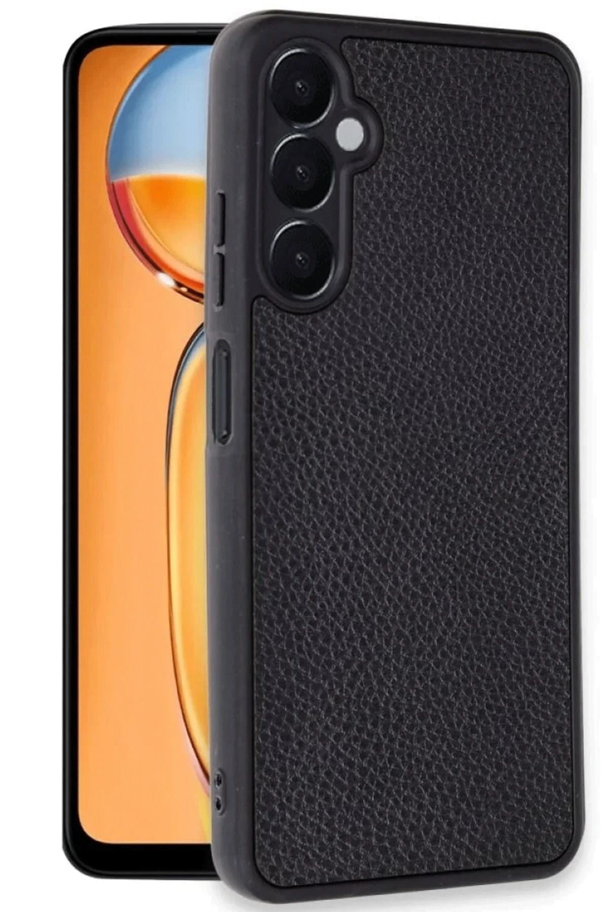 Mey İthalat®  Samsung Galaxy S24 FE Kılıf Aras Deri Kapak - Siyah