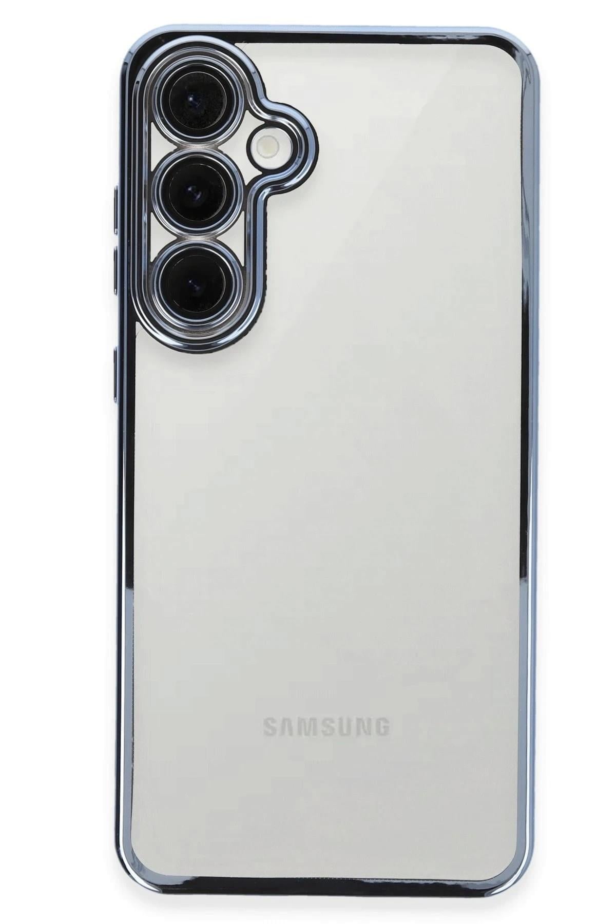 Mey İthalat®  Samsung Galaxy S24 FE Kılıf  Lensli Silikon - Lacivert