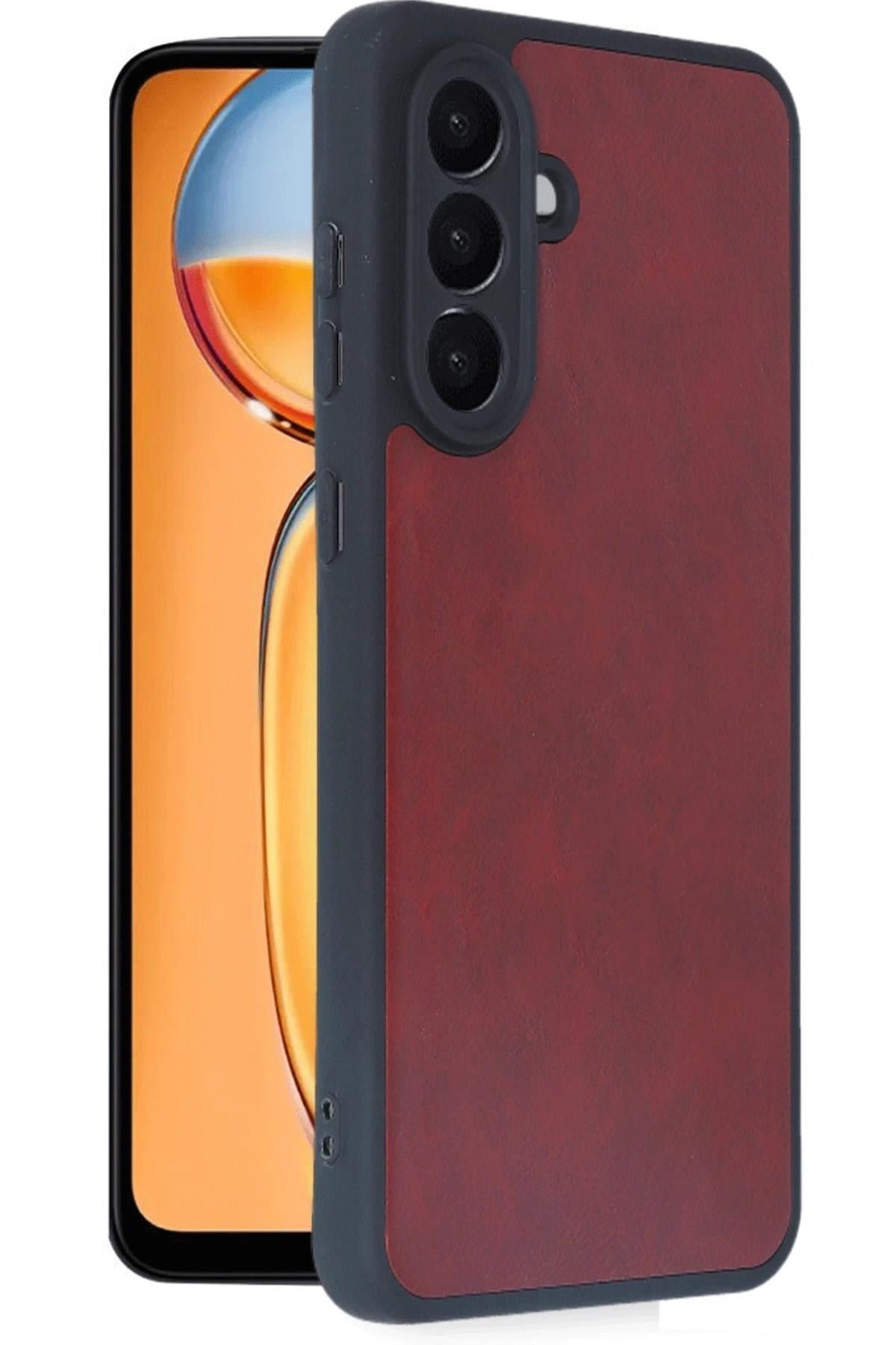 Mey İthalat®  Samsung Galaxy S24 FE Kılıf Aras Deri Kapak - Bordo