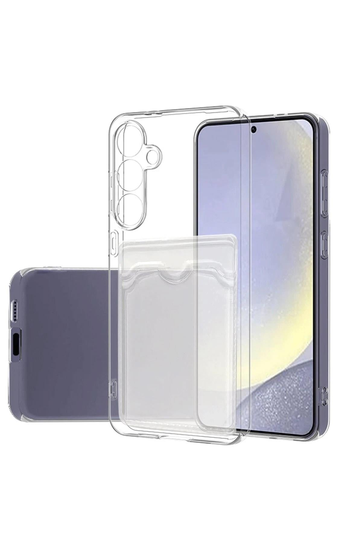 Mey İthalat®  Samsung Galaxy S24 FE Kılıf Kart Şeffaf Silikon - Şeffaf
