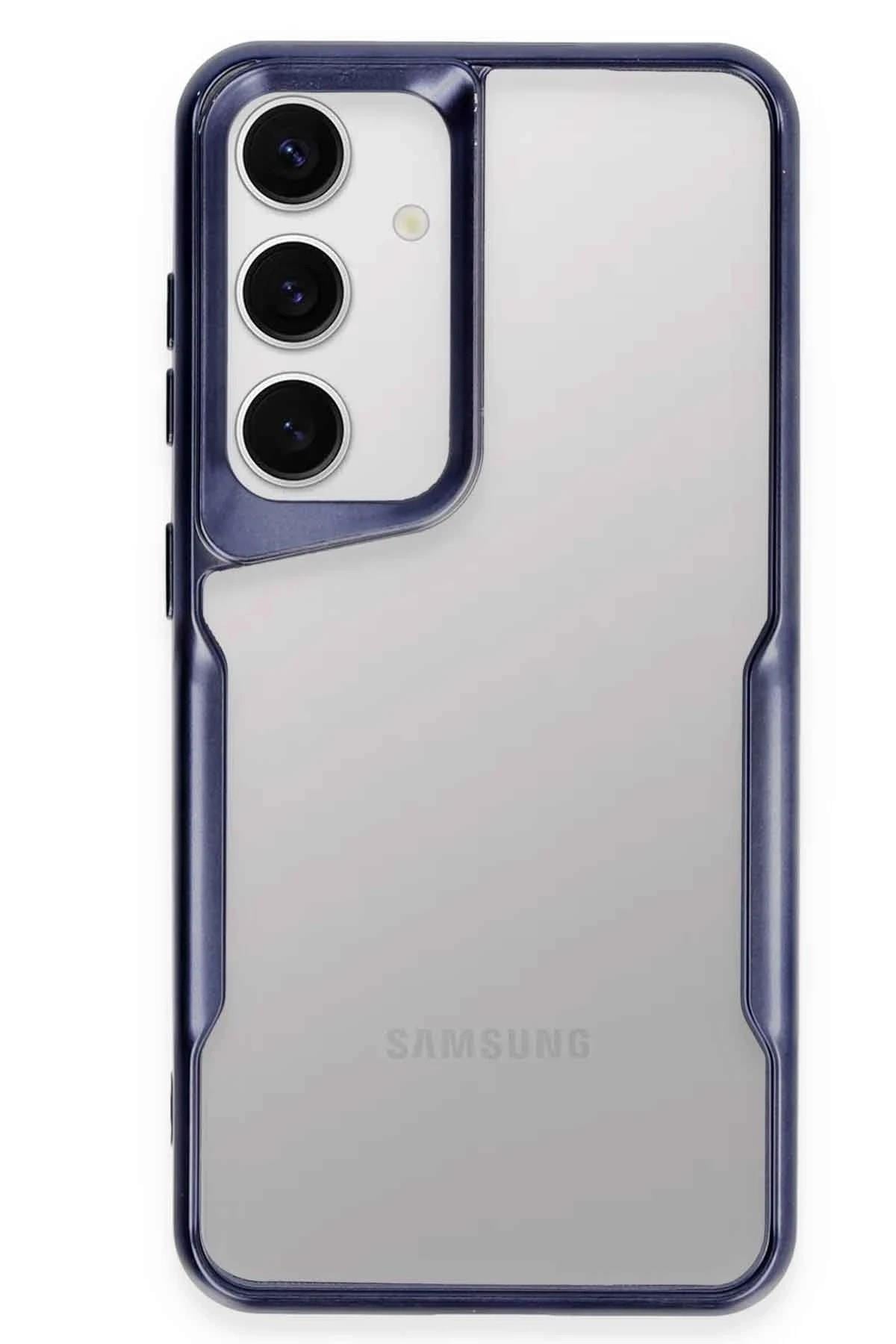 Mey İthalat®  Samsung Galaxy S24 Kılıf Boyi Silikon Kapak - Lacivert