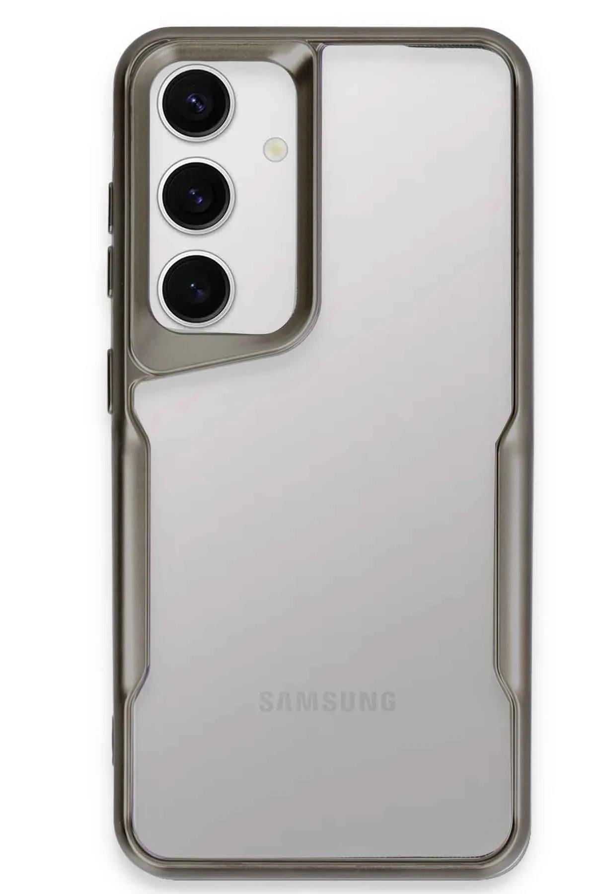 Mey İthalat®  Samsung Galaxy S24 Kılıf Boyi Silikon Kapak - Titan Gri