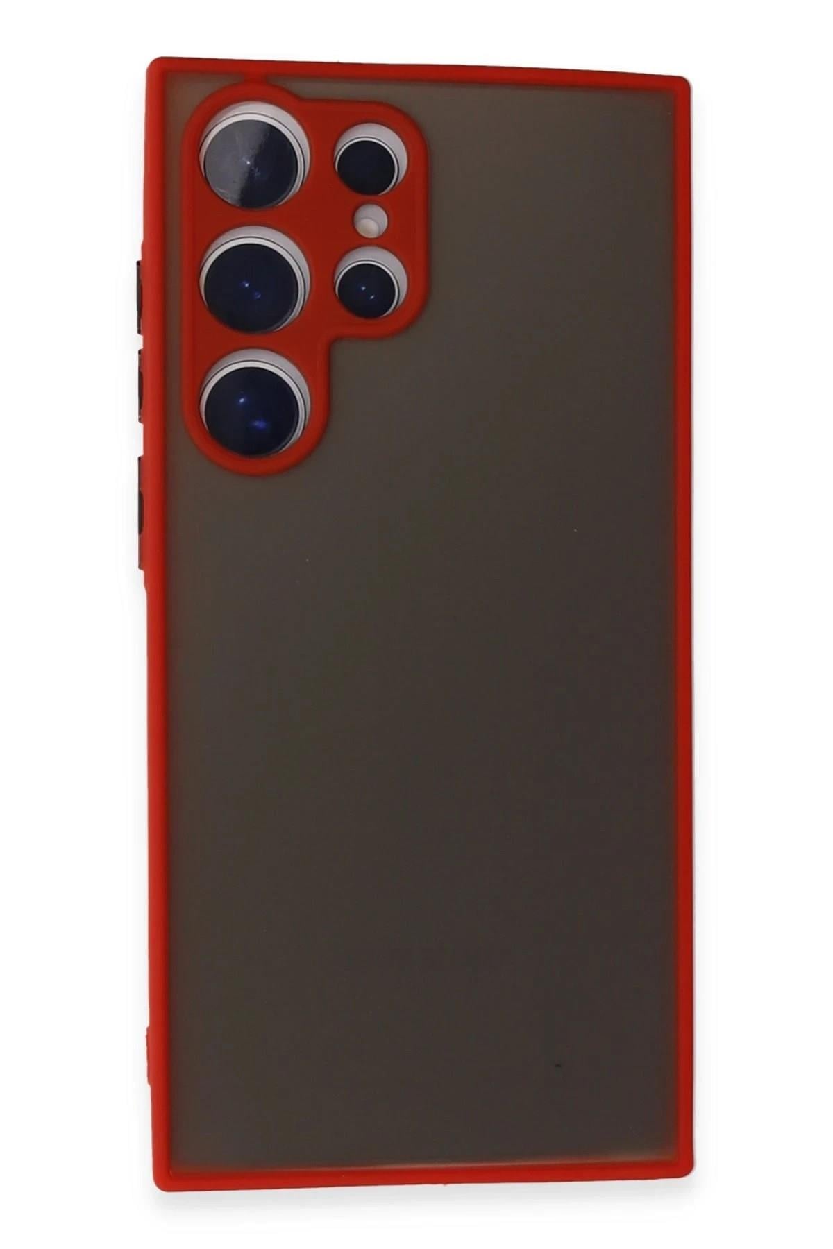 Mey İthalat®  Samsung Galaxy S24 Ultra Kılıf Montreal Silikon Kapak - Kırmızı