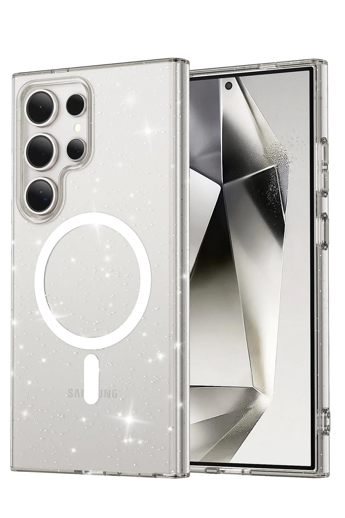 Mey İthalat®  Samsung Galaxy S24 Ultra Kılıf Star Magsafe Kapak - Şeffaf