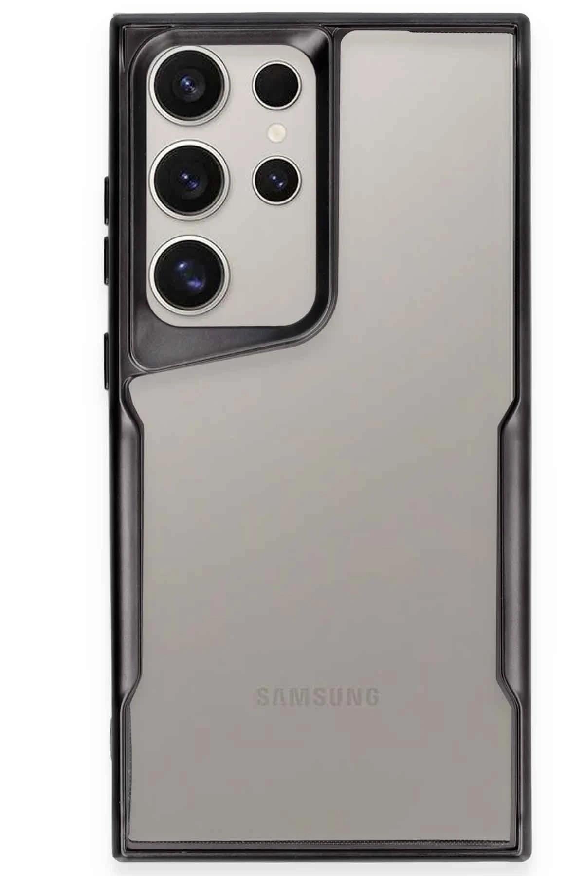Mey İthalat®  Samsung Galaxy S24 Ultra Kılıf Boyi Silikon Kapak - Siyah