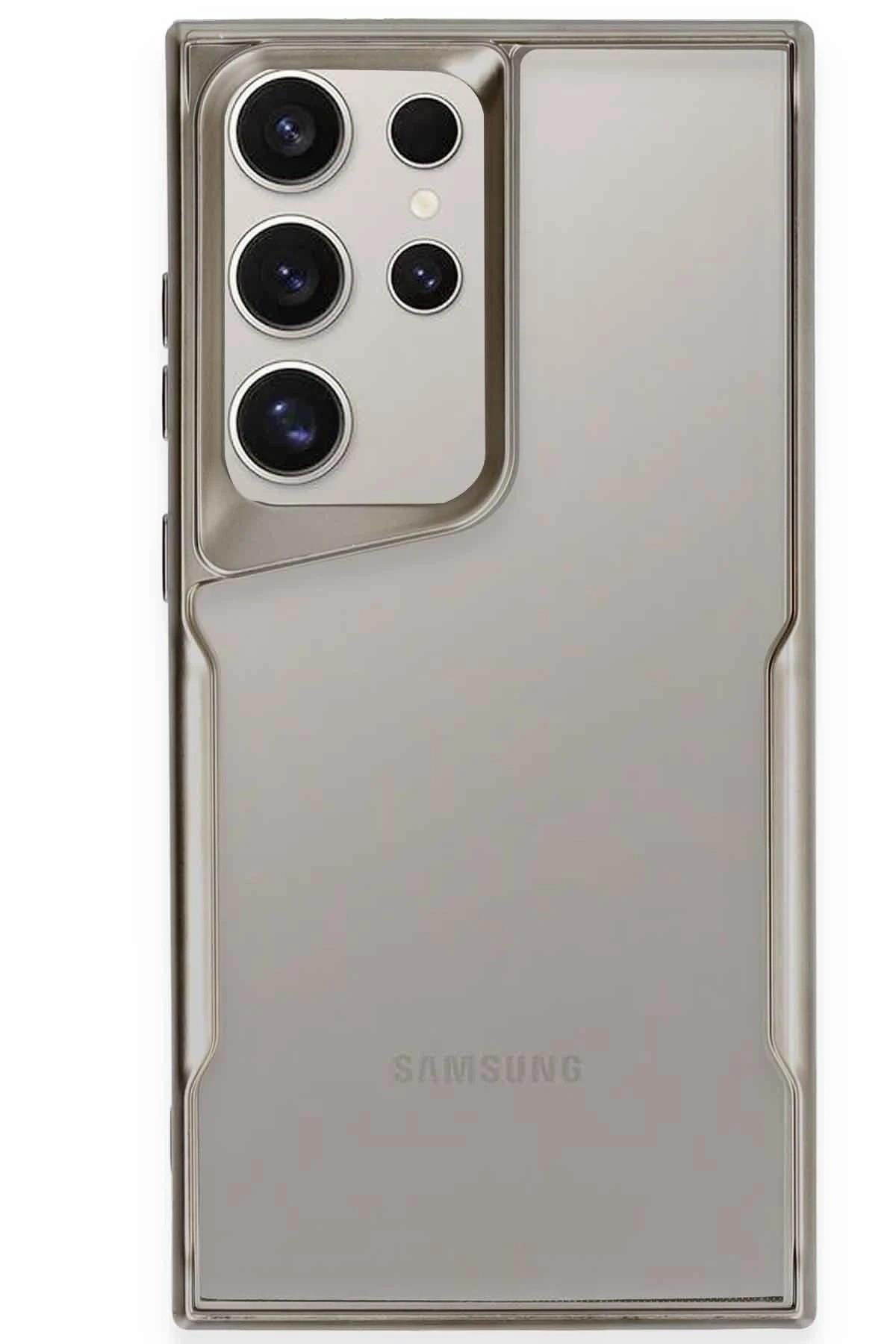 Mey İthalat®  Samsung Galaxy S24 Ultra Kılıf Boyi Silikon Kapak - Titan Gri