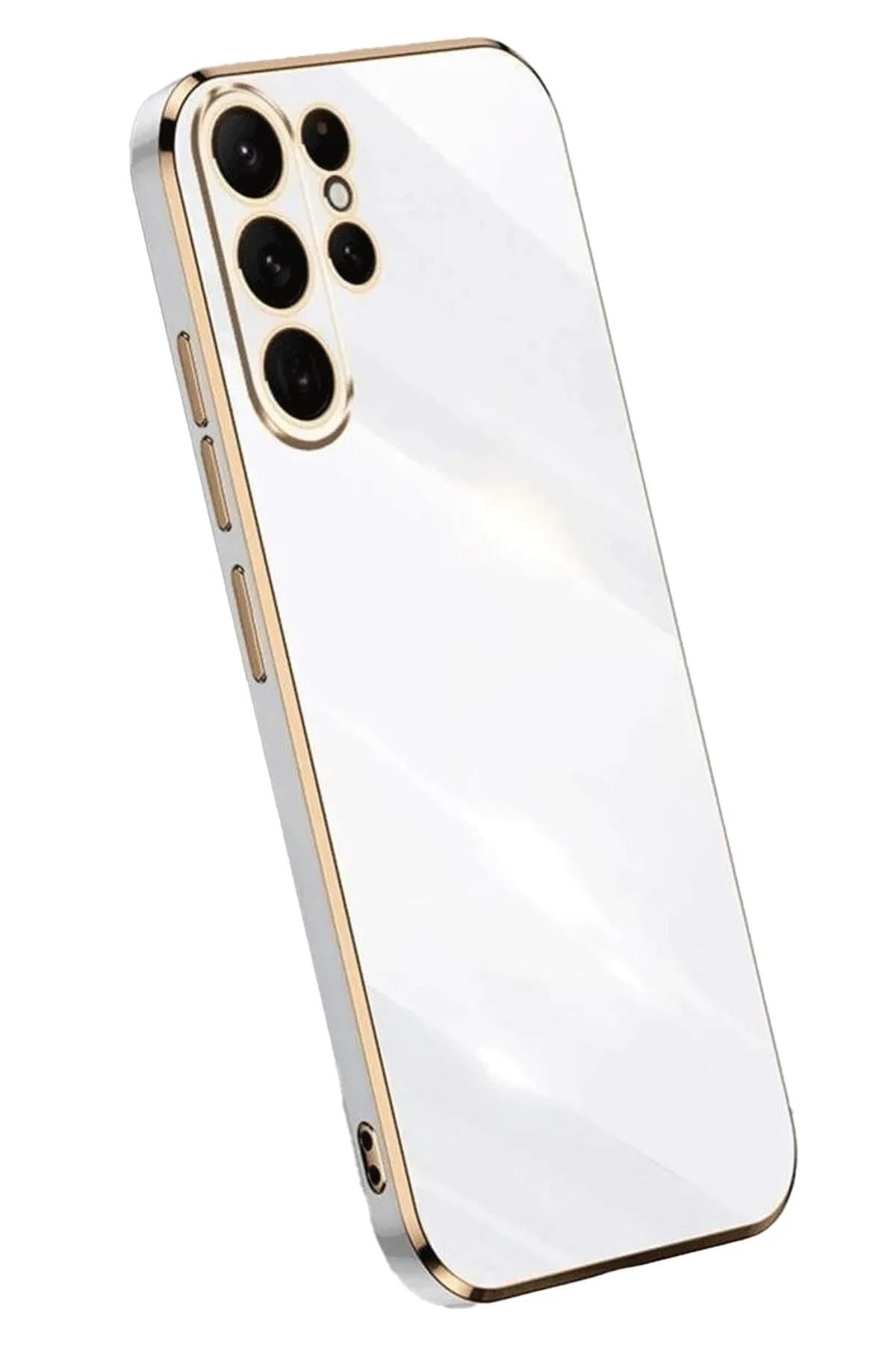Mey İthalat®  Samsung Galaxy S24 Ultra Kılıf Volet Silikon - Beyaz