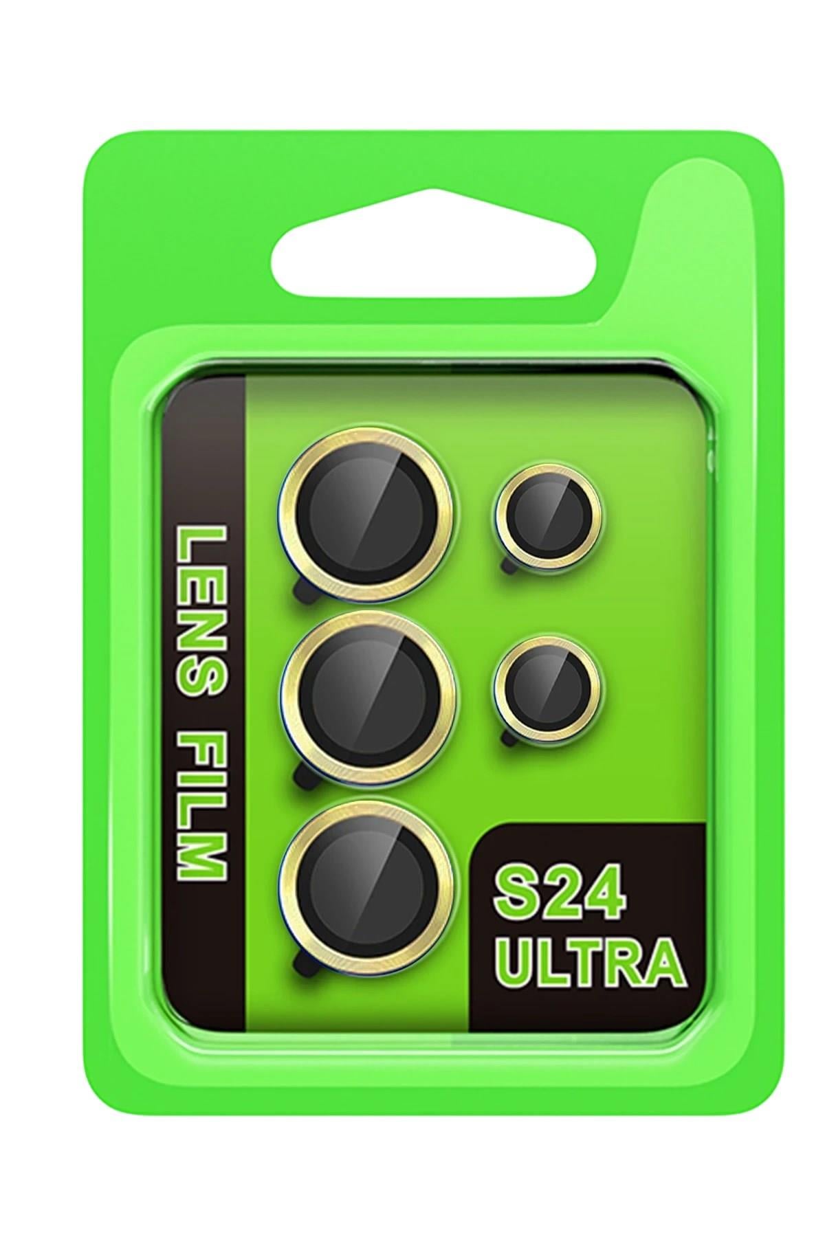Mey İthalat®  Samsung Galaxy S24 Ultra Raze Metal Kamera Lens - Sarı