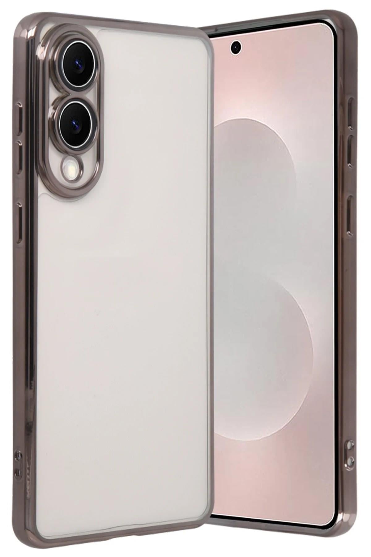 Mey İthalat®  Samsung Galaxy S25 Edge  Lensli Silikon - Titan Gri